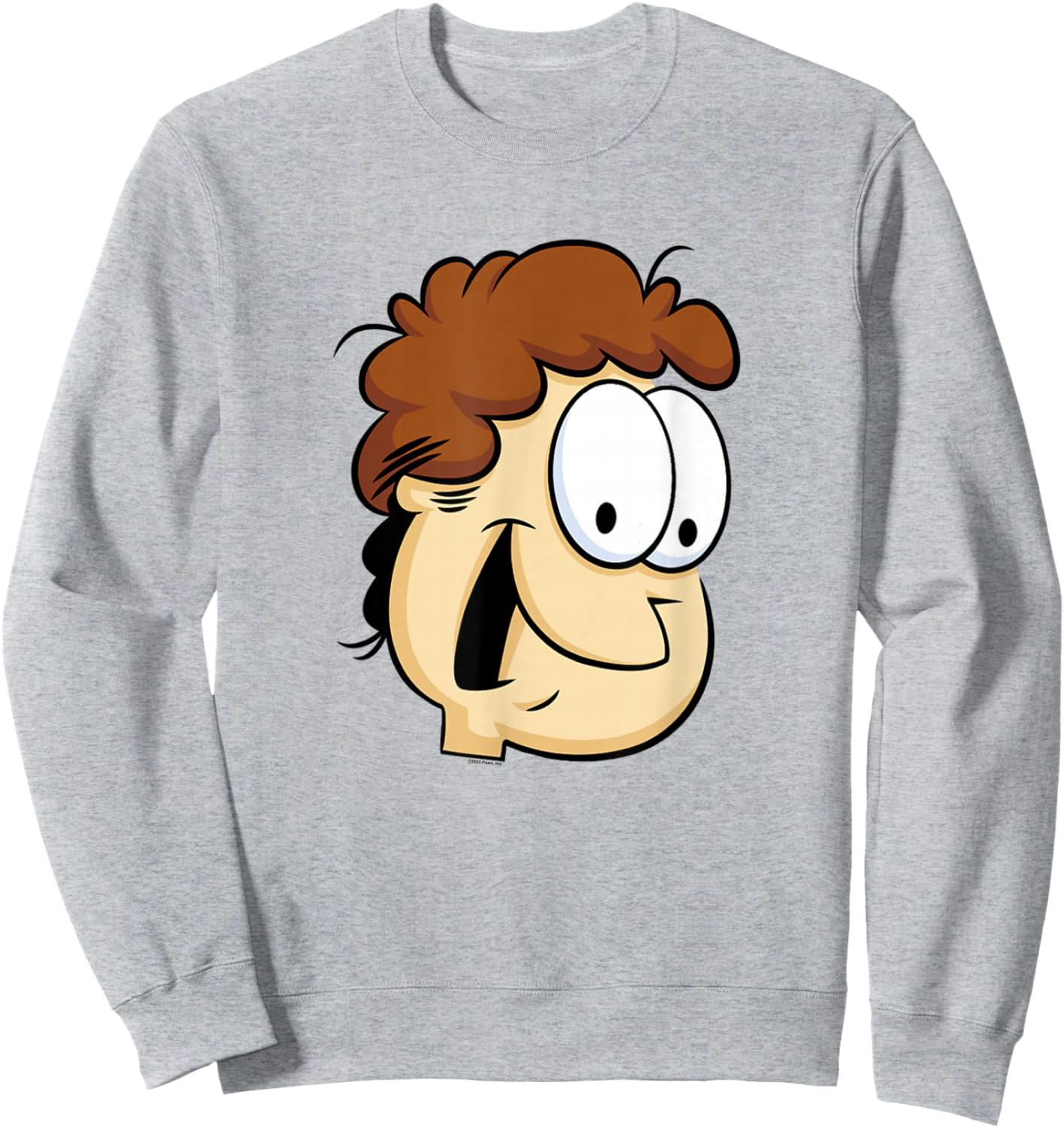 Garfield Jon Arbuckle Big Face Sweatshirt - Sweatshirt | Ash