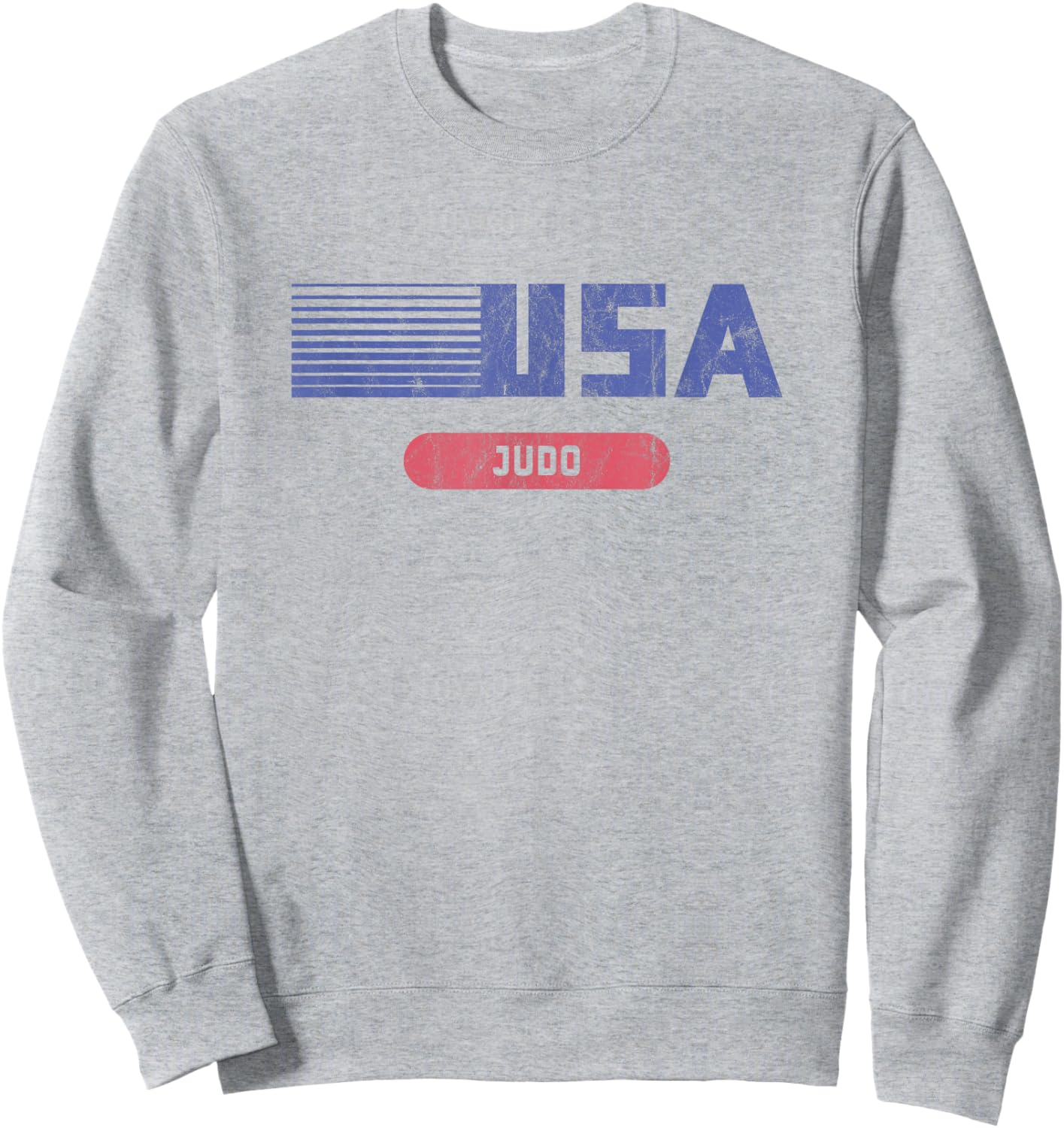 Retro USA 2020 Team American Judo Vintage Sweatshirt - Sweatshirt | Ash