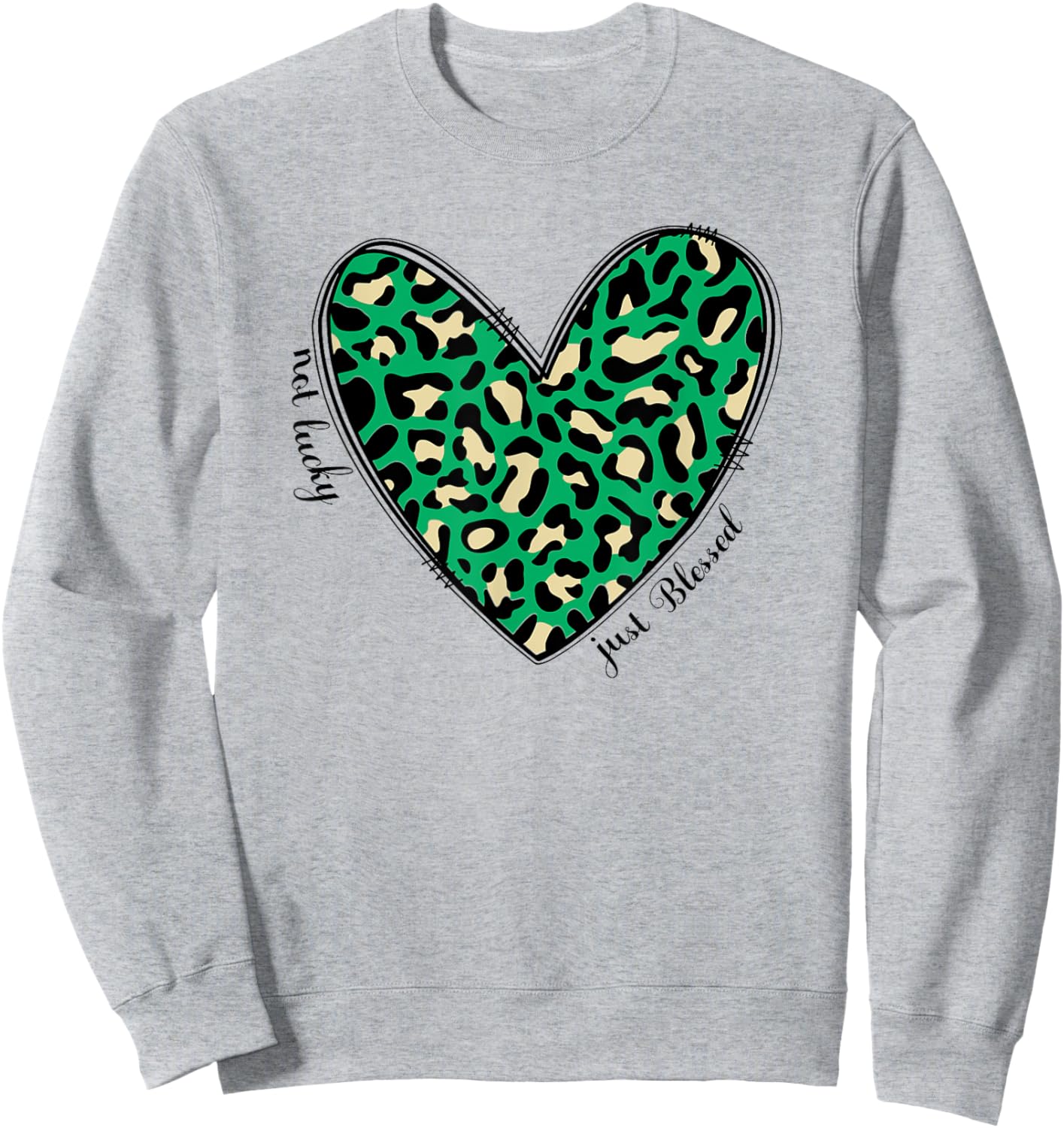 Christian Women Not Lucky Just Blessed Plaid St Patricks Day Sweatshirt - Sweatshirt | Ash