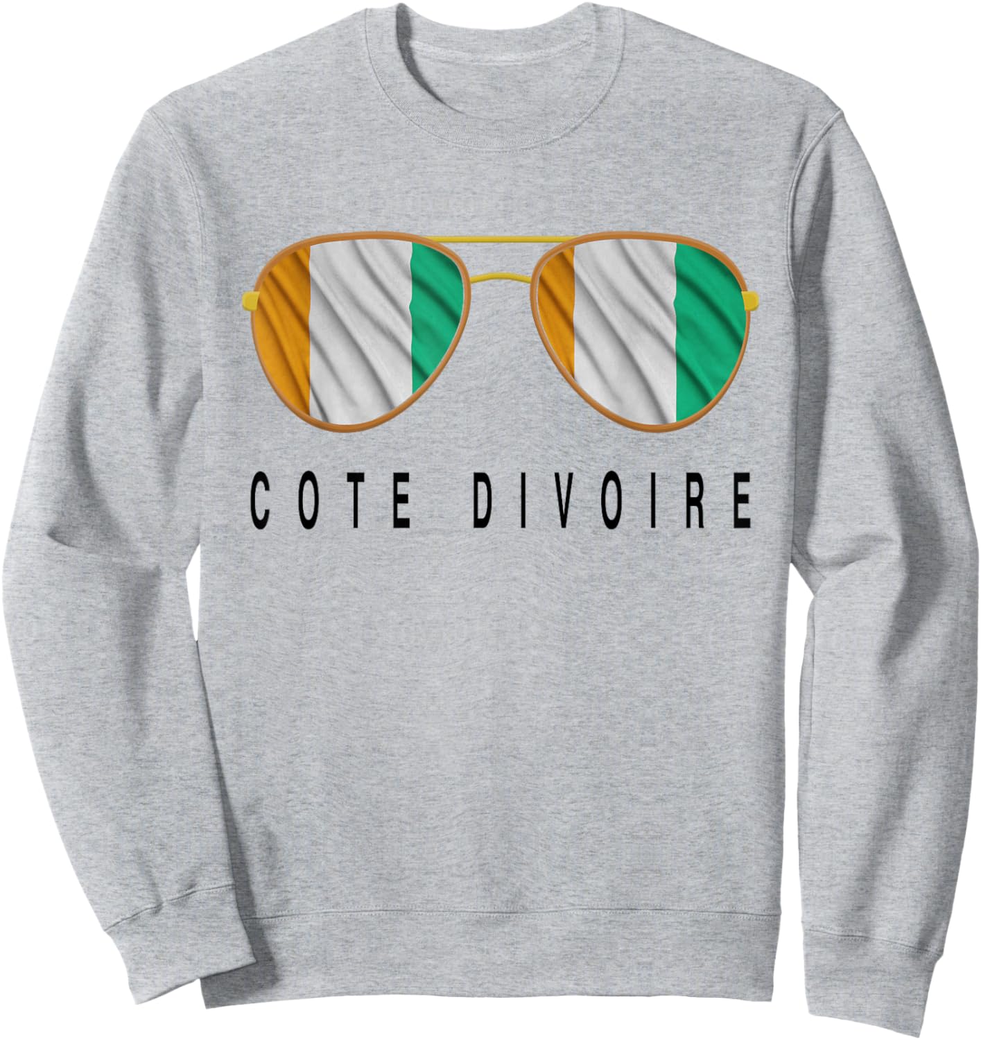 Ivory Coast Flag Ivorian Cote dIvoire Pride Sunglasses Sweatshirt - Sweatshirt | Ash