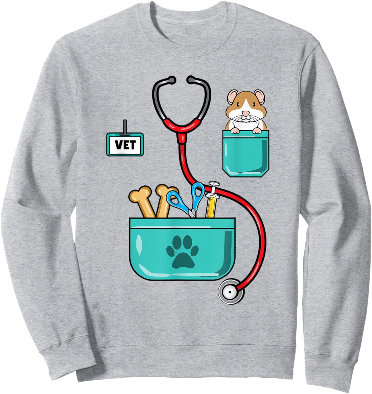 Veterinarian Costume Halloween Sweatshirt - Sweatshirt | Ash