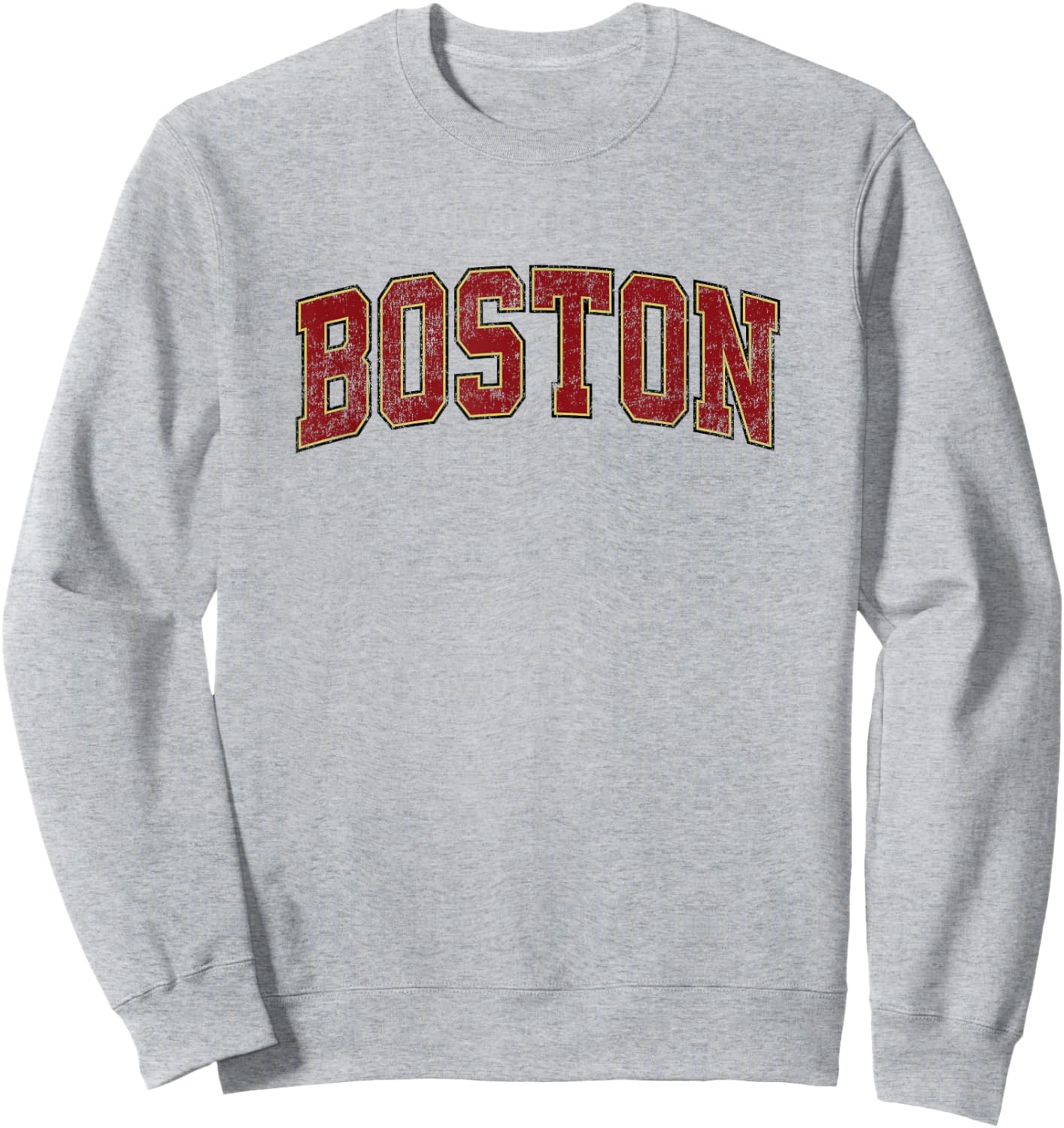 Boston Massachusetts MA Vintage Athletic Sports Design Sweatshirt - Sweatshirt | Ash