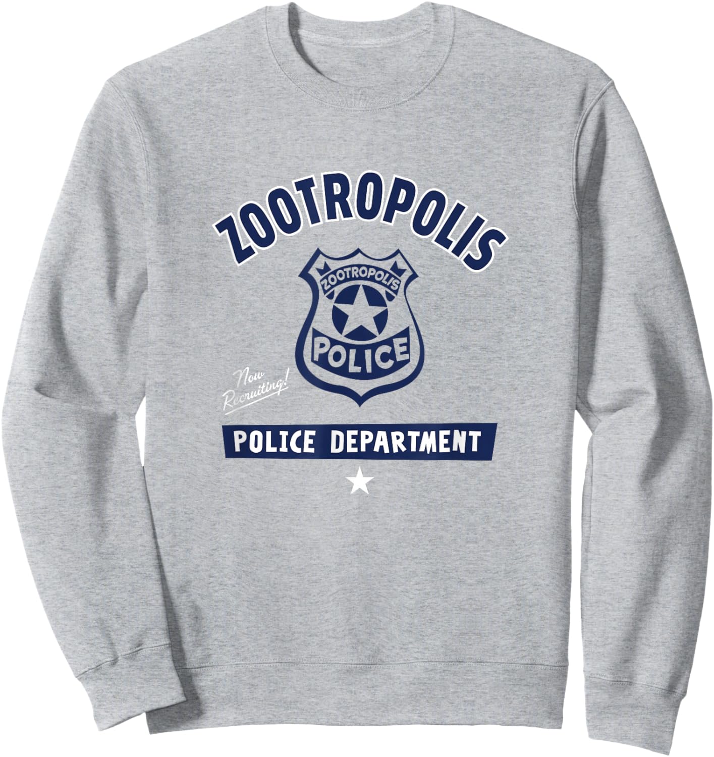 Disney Zootopia Police Department Badge Small Sweatshirt - Sweatshirt | Ash