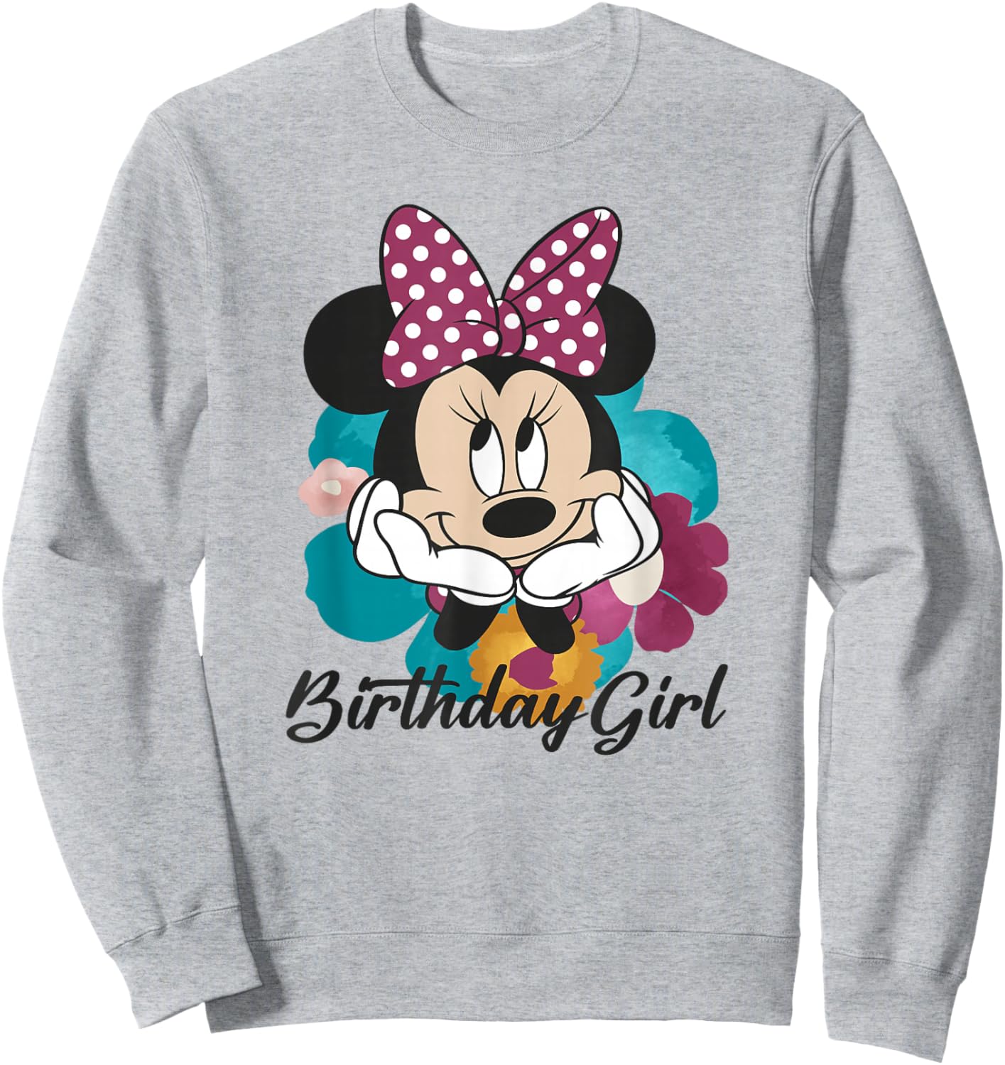 Disney Mickey and Friends Minnie Mouse Birthday Girl Sweatshirt - Sweatshirt | Ash