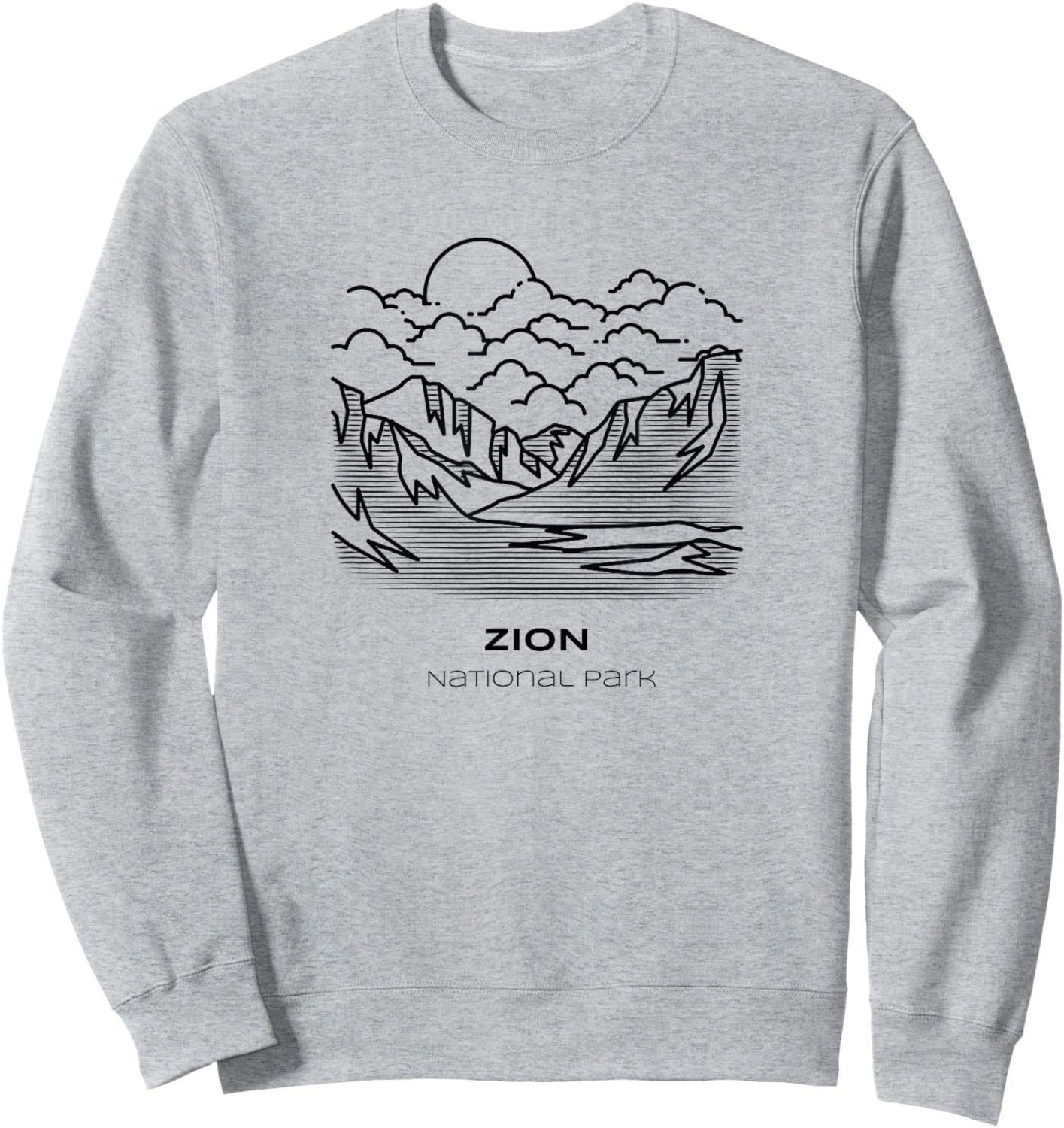 Vintage Zion National Park Hike Sweatshirt - Sweatshirt | Ash