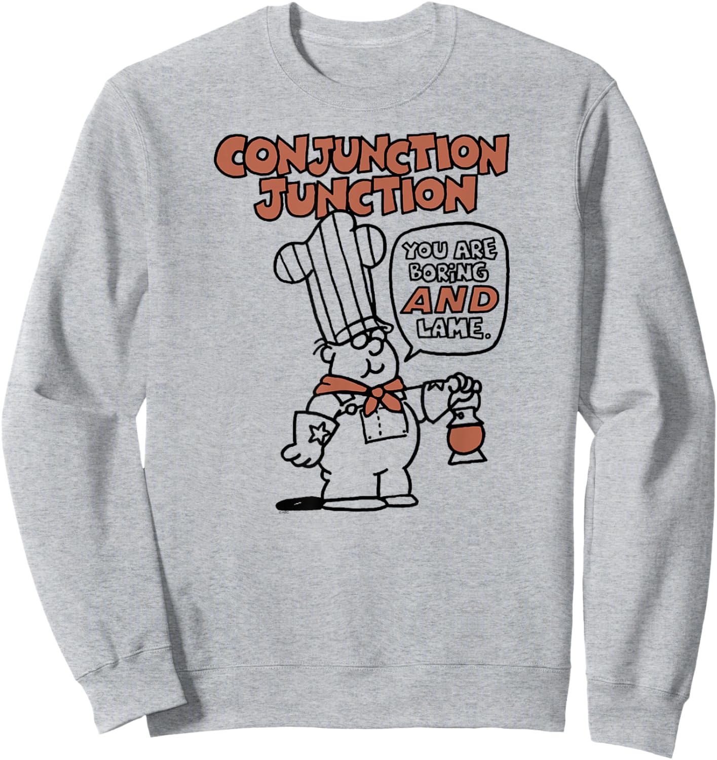 Ripple Junction x Schoolhouse Rock Conjunction Junction Art Sweatshirt - Sweatshirt | Ash