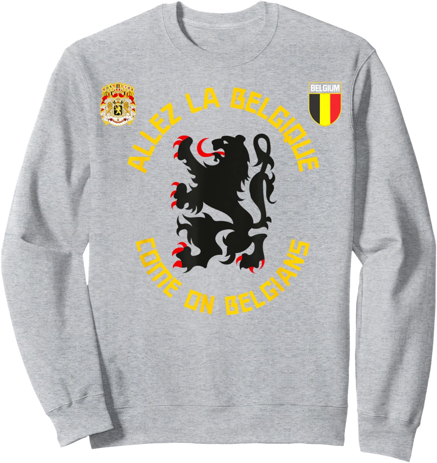 Allez La Belgique Belgian Football Travel Jersey Sweatshirt - Sweatshirt | Ash