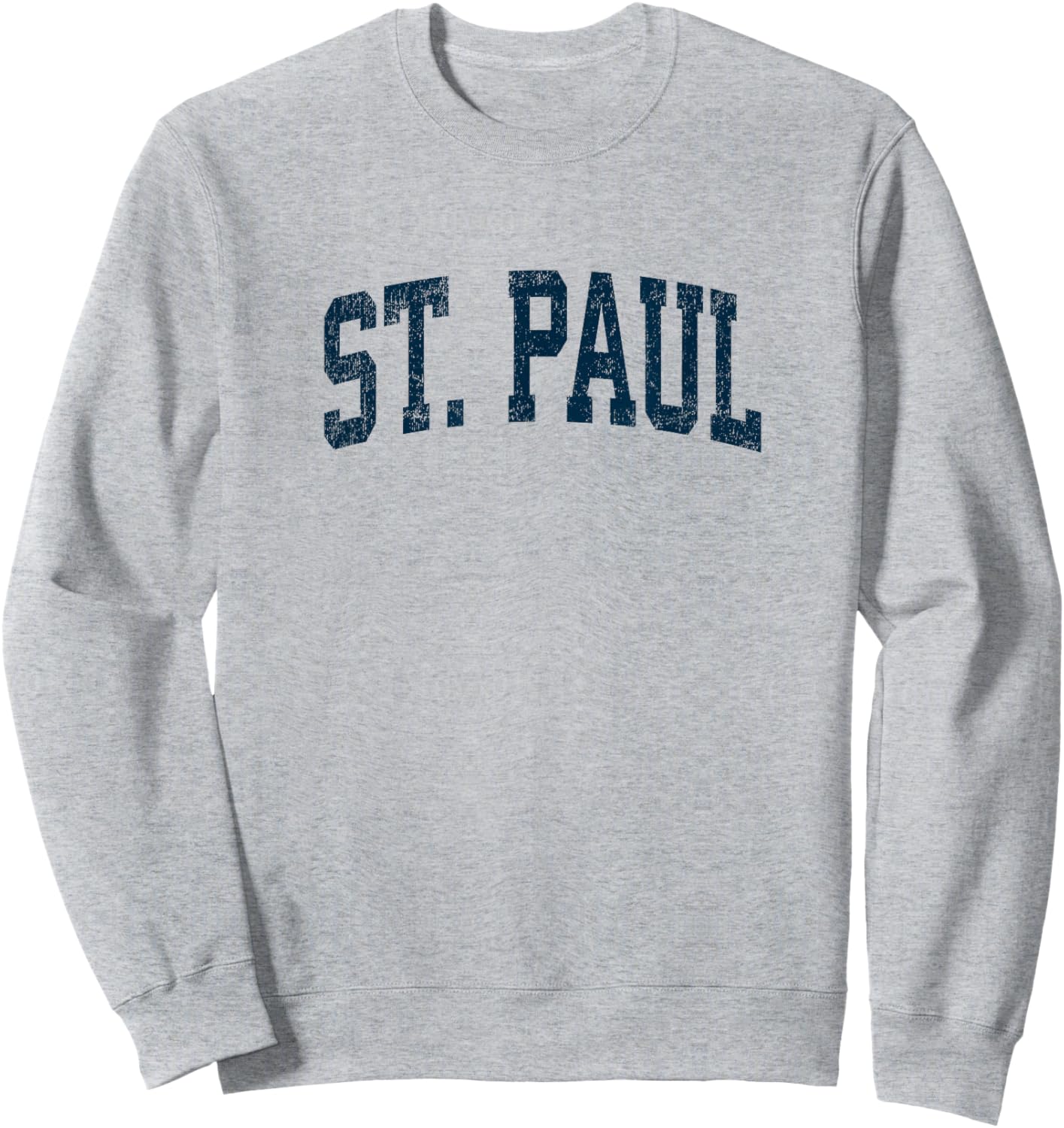 St. Paul Minnesota MN Vintage Athletic Sports Navy Design Sweatshirt - Sweatshirt | Ash