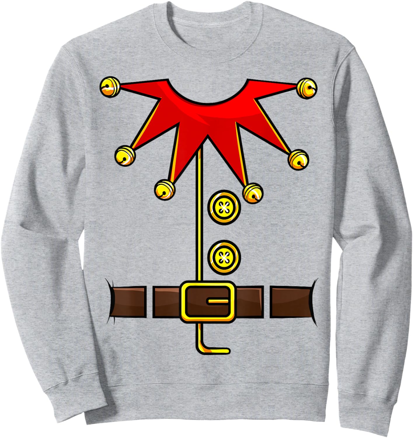 Elf Costume Novelty Christmas Men Women Kids Boys Girls Sweatshirt - Sweatshirt | Ash