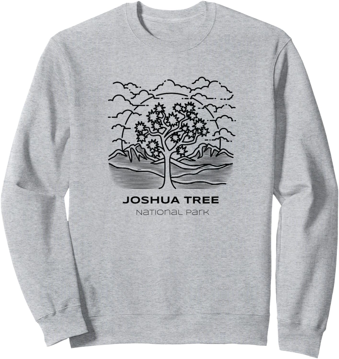 Vintage Joshua Tree National Park Hike Sweatshirt - Sweatshirt | Ash