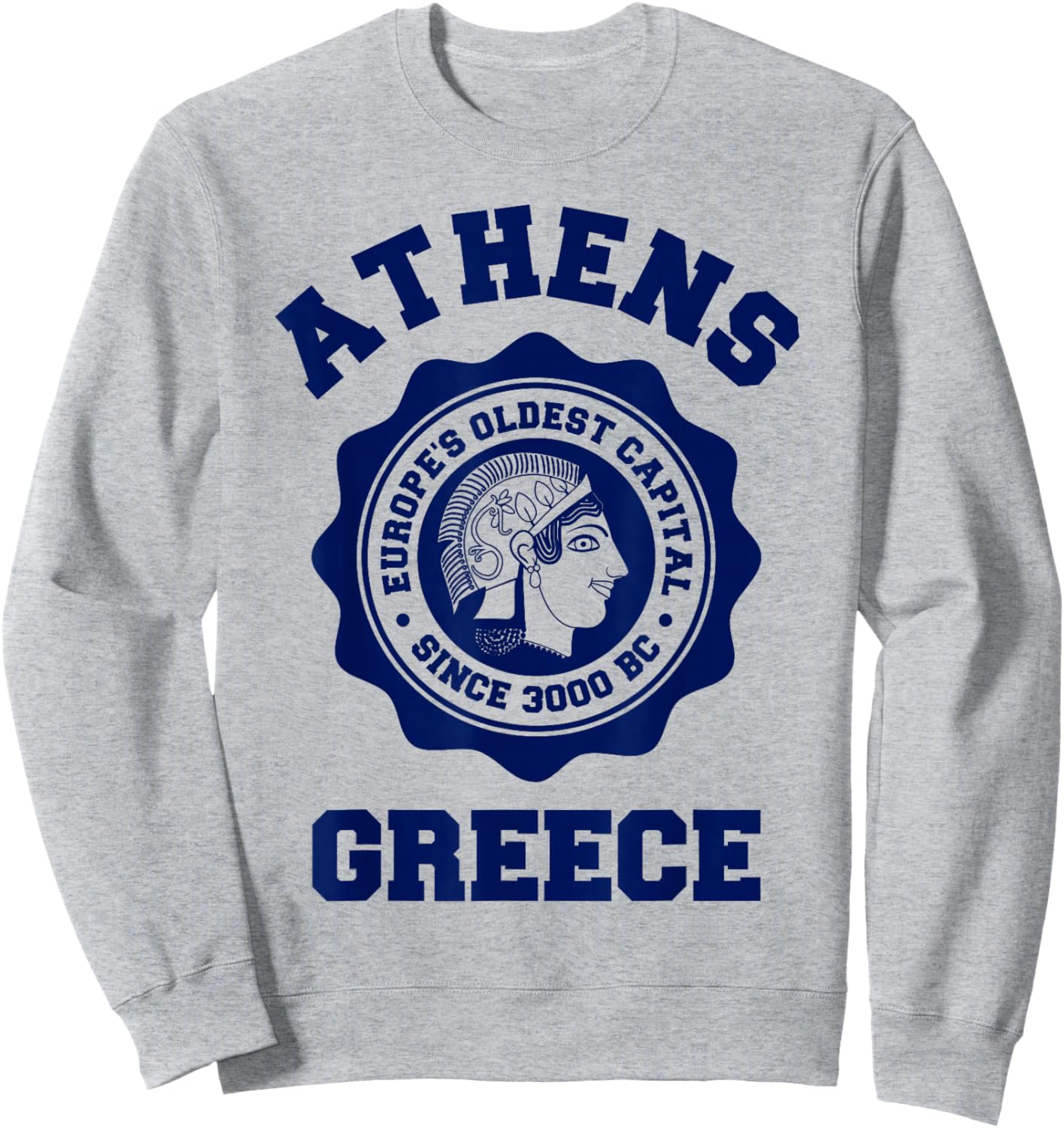 Athens, Greece: Athena from Ancient Greek Dekadrachm Coin Sweatshirt - Sweatshirt | Ash