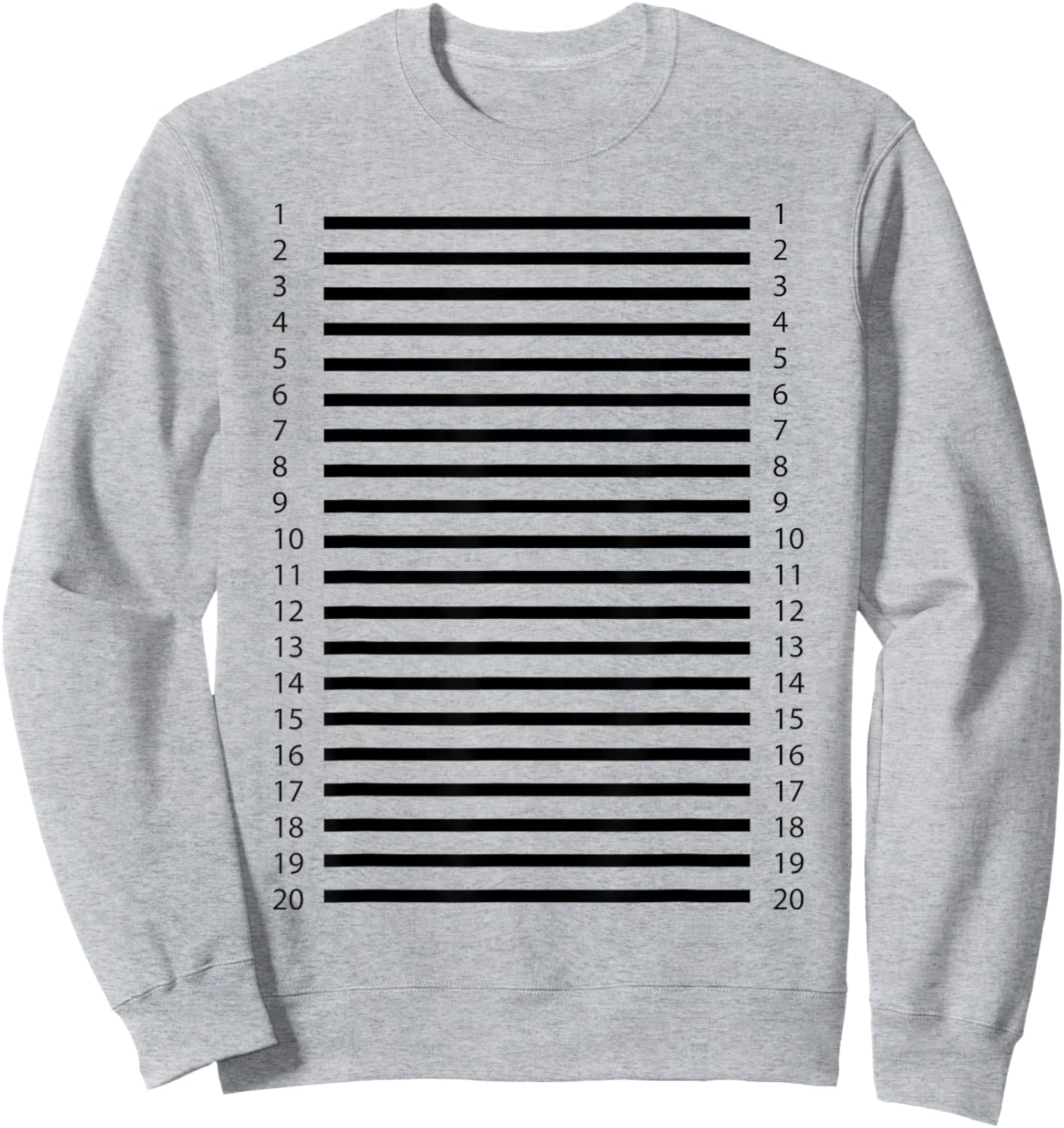 Hair length check 20 lines on the front of the Sweatshirt - Sweatshirt | Ash