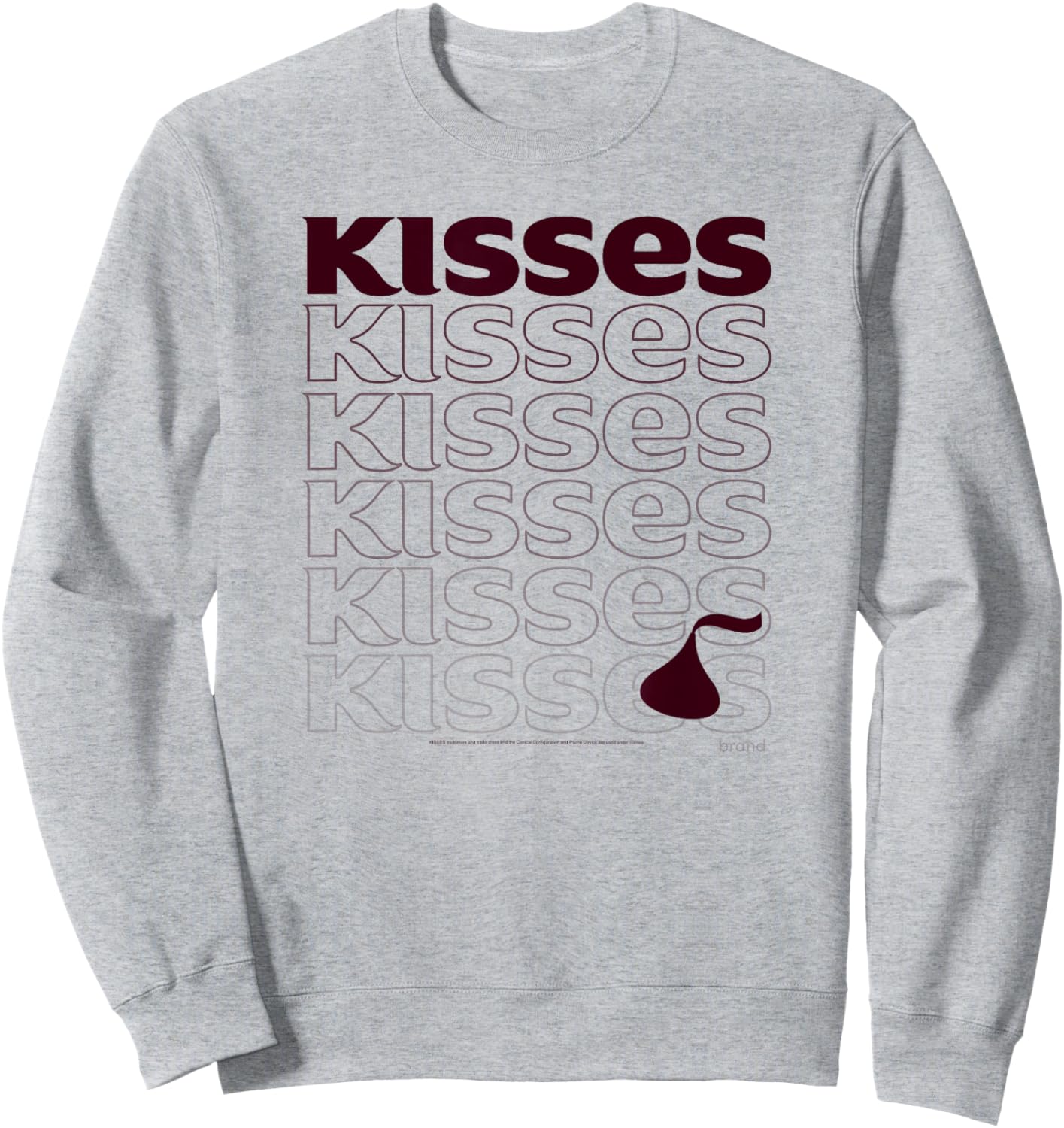 Hershey's Kisses Chocolate Name Stack Sweatshirt - Sweatshirt | Ash