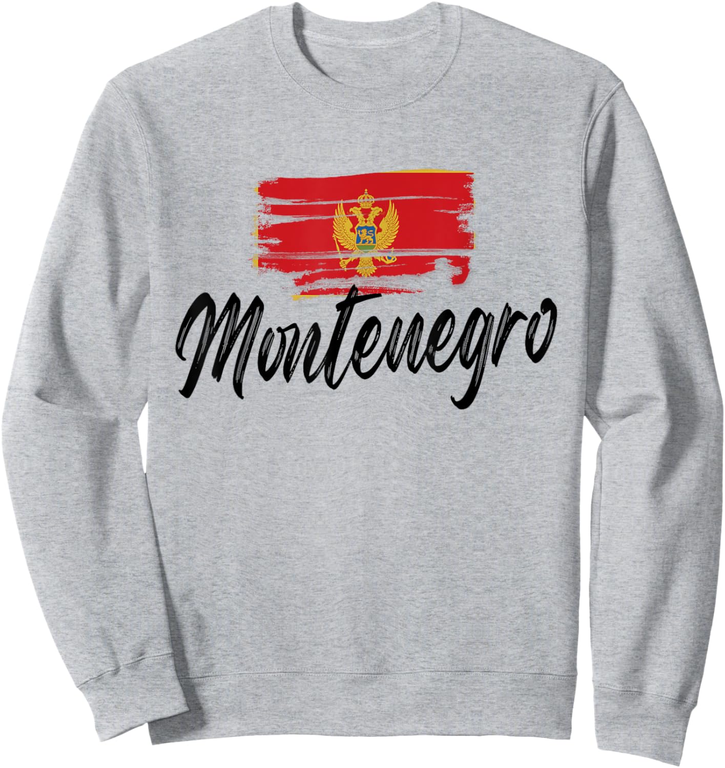 Montenegro Flag Montenegrin Montenegro Pride Heart Sweatshirt - Sweatshirt | Ash