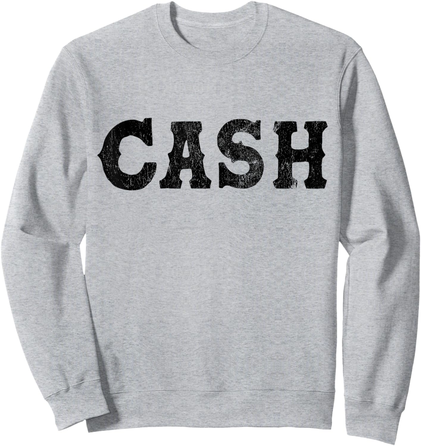 Cash Country Music Lovers Outlaw Vintage Retro Distressed Sweatshirt - Sweatshirt | Ash