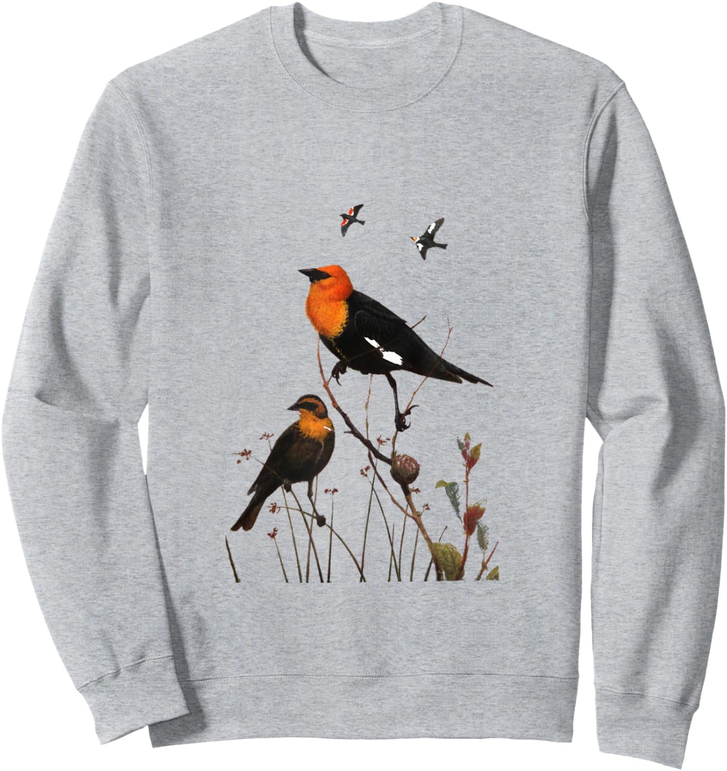 Yellow-Headed Blackbird Sweatshirt - Sweatshirt | Ash