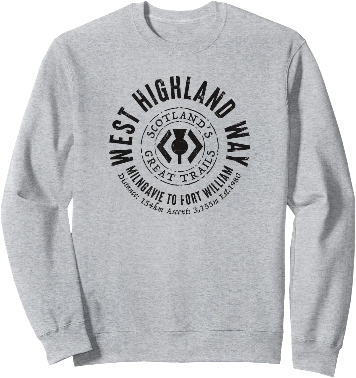 West Highland Way Scotland Great Hikes Sweatshirt - Sweatshirt | Ash