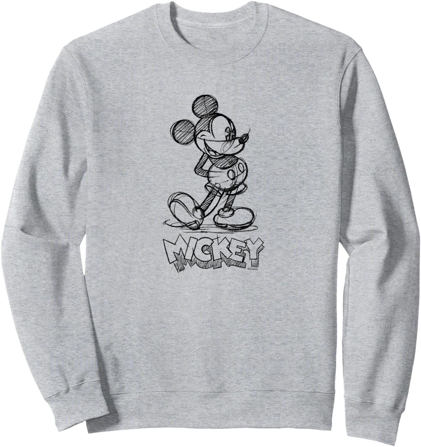 Mickey Mouse Sketch Sweatshirt - Sweatshirt | Ash
