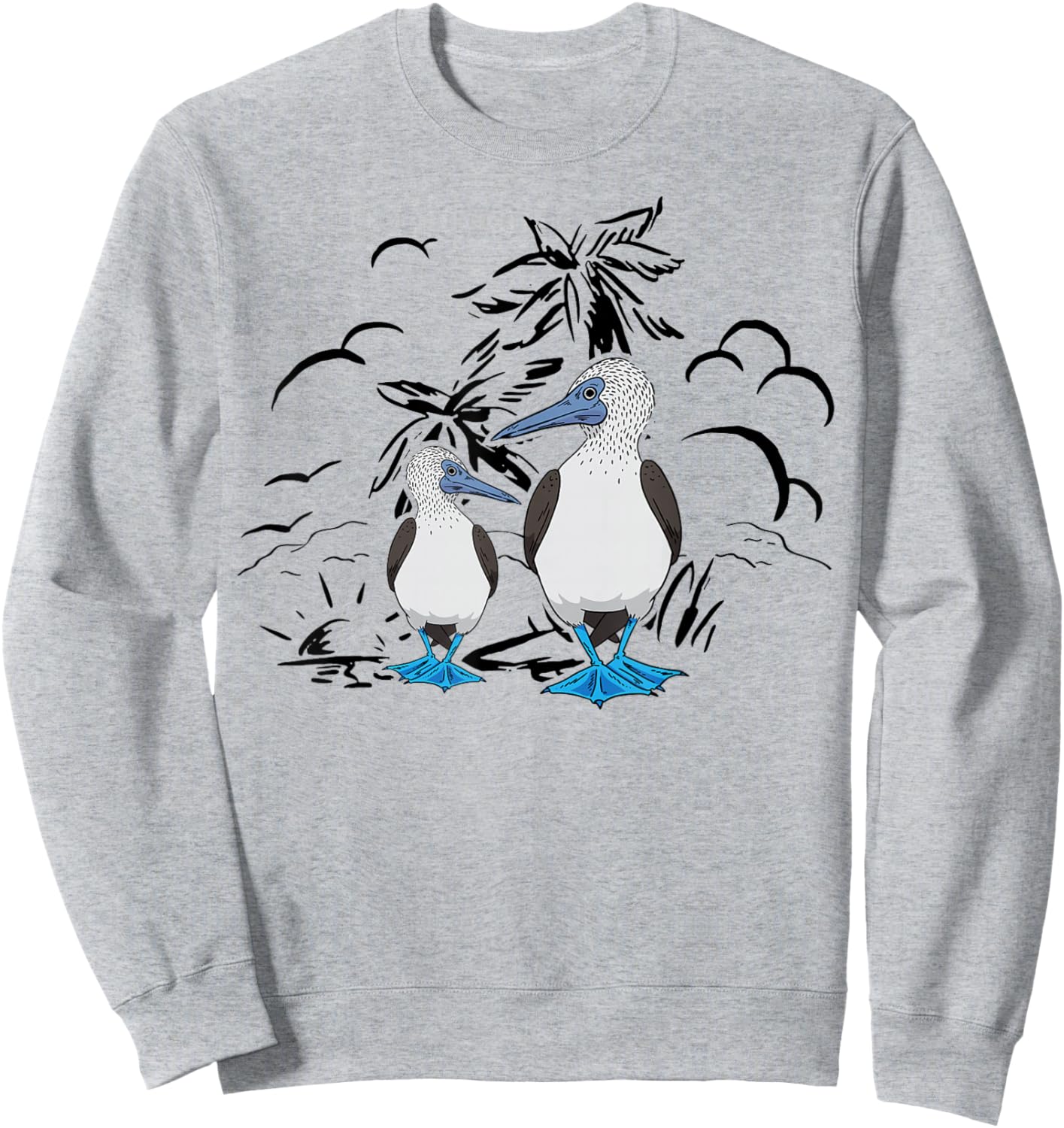 Seabirds Blue-footed Booby Bird Galapagos Islands Sweatshirt - Sweatshirt | Ash