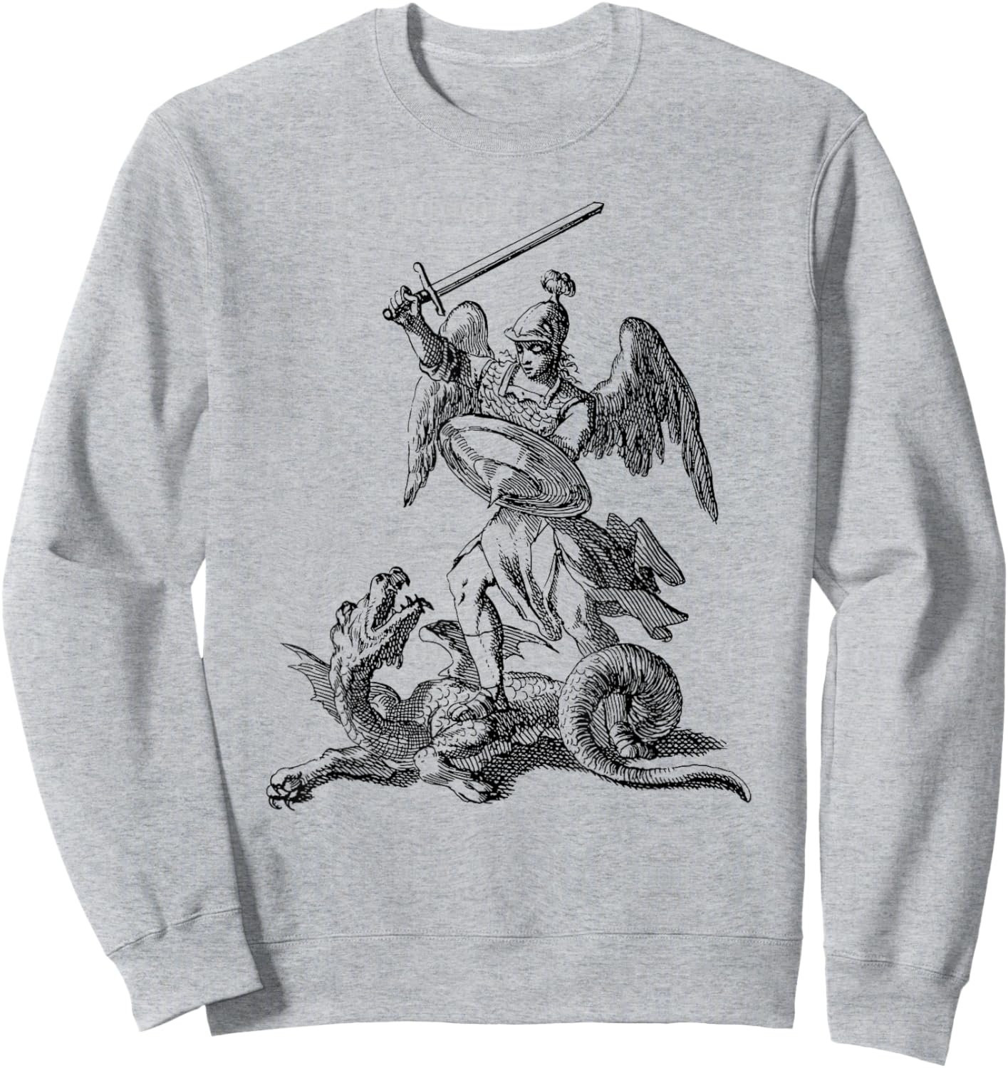 Saint George Shirt St George Slaying the Dragon Artwear Sweatshirt - Sweatshirt | Ash