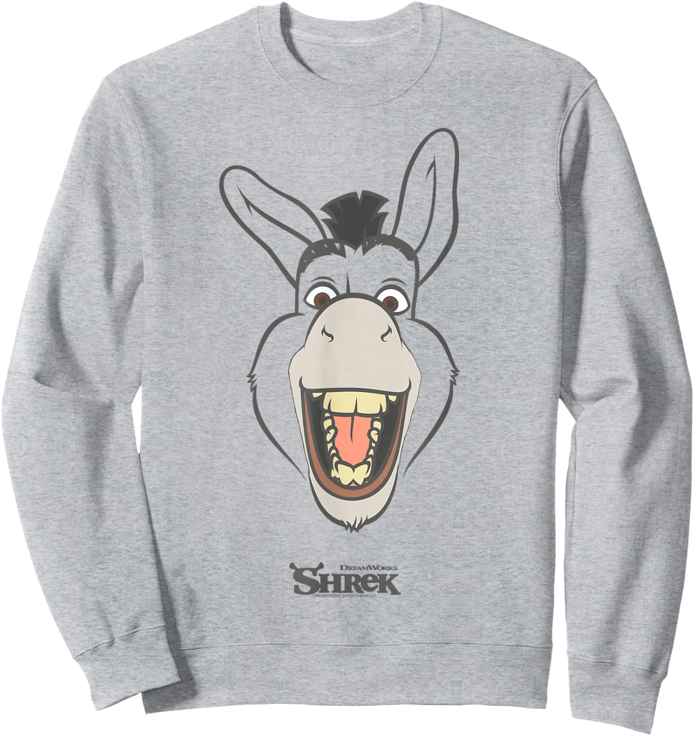 Shrek Donkey Big face Sweatshirt - Sweatshirt | Ash
