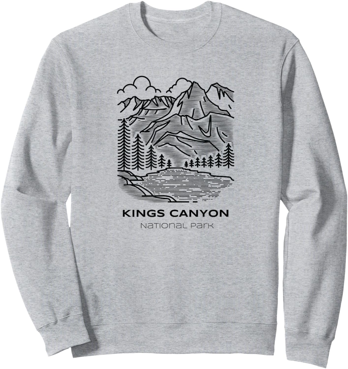 Vintage Kings Canyon National Park Hike Sweatshirt - Sweatshirt | Ash