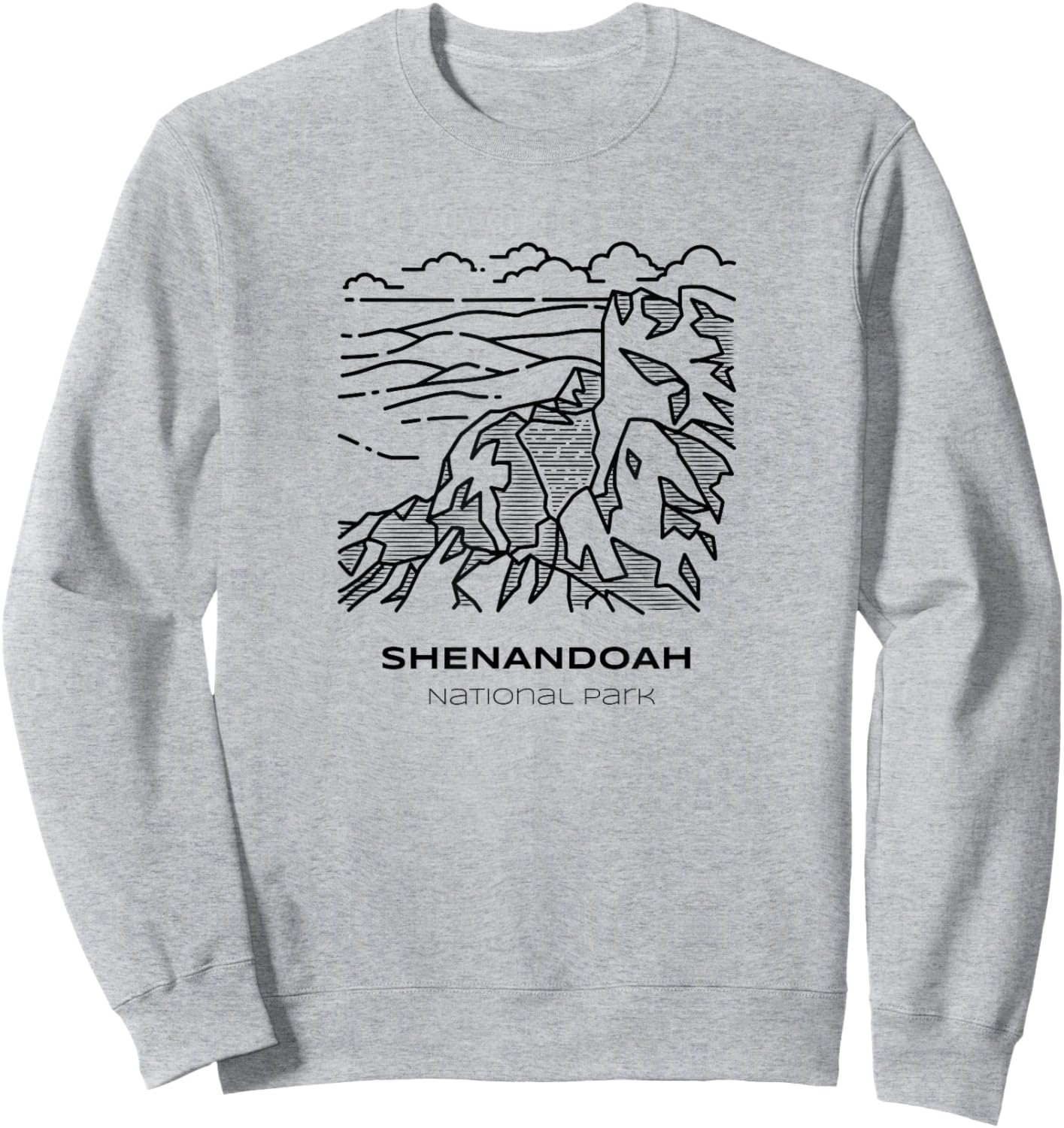 Vintage Shenandoah National Park Hike Sweatshirt - Sweatshirt | Ash