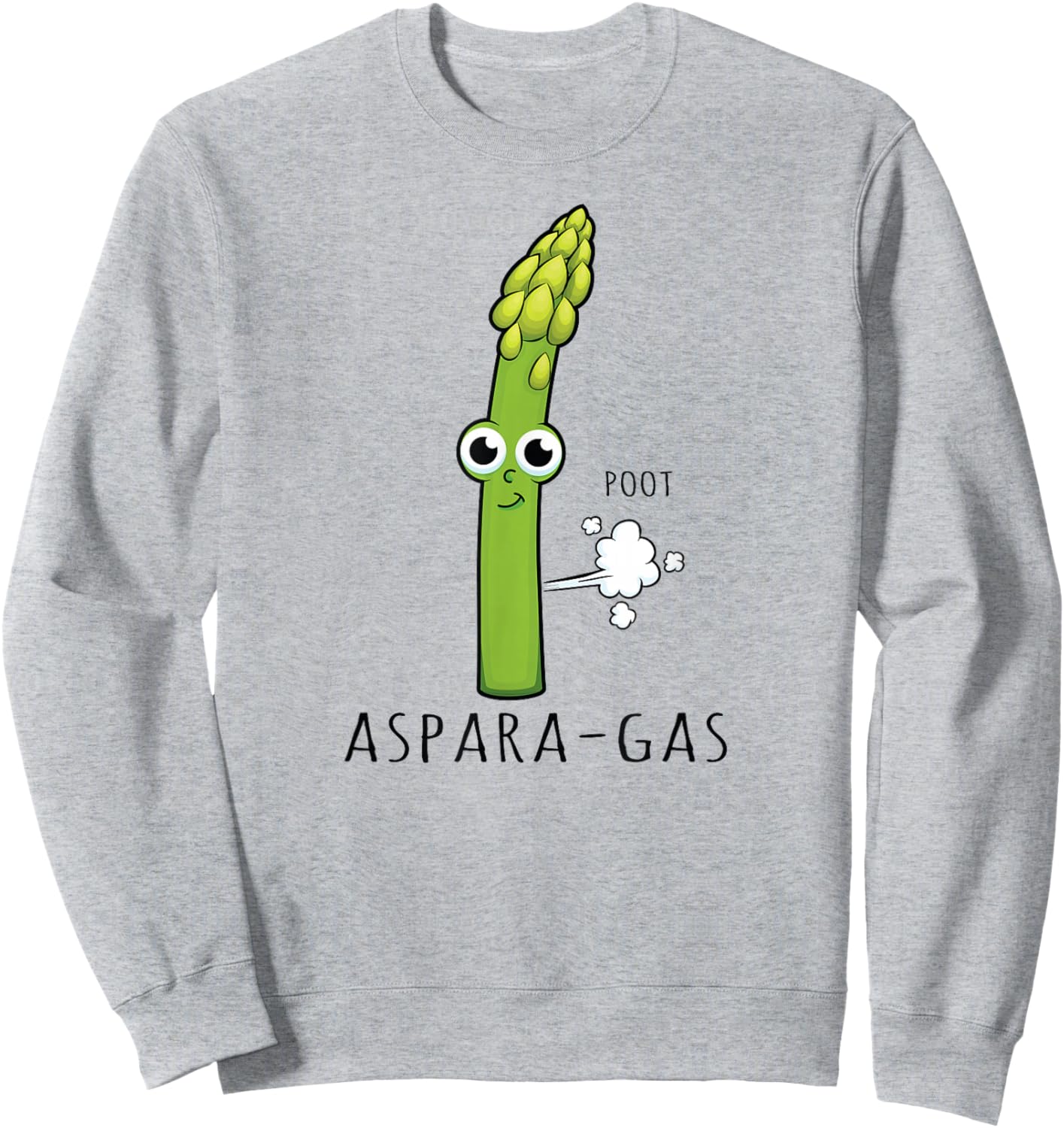 Aspara Gas - Funny Asparagus Sarcastic Meme Pun Jokes Sweatshirt - Sweatshirt | Ash