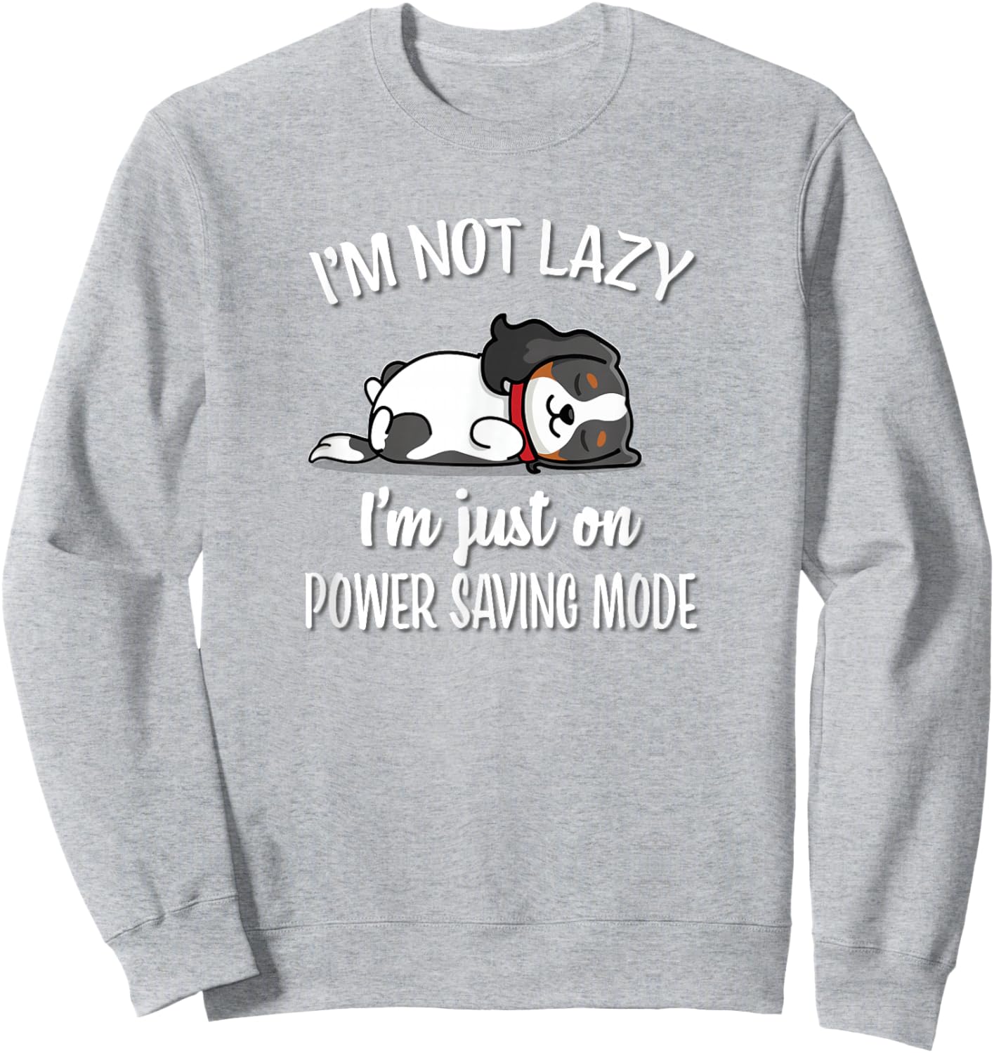 Not Lazy Power Saving Tri Color Cavalier Mom Sweatshirt - Sweatshirt | Ash