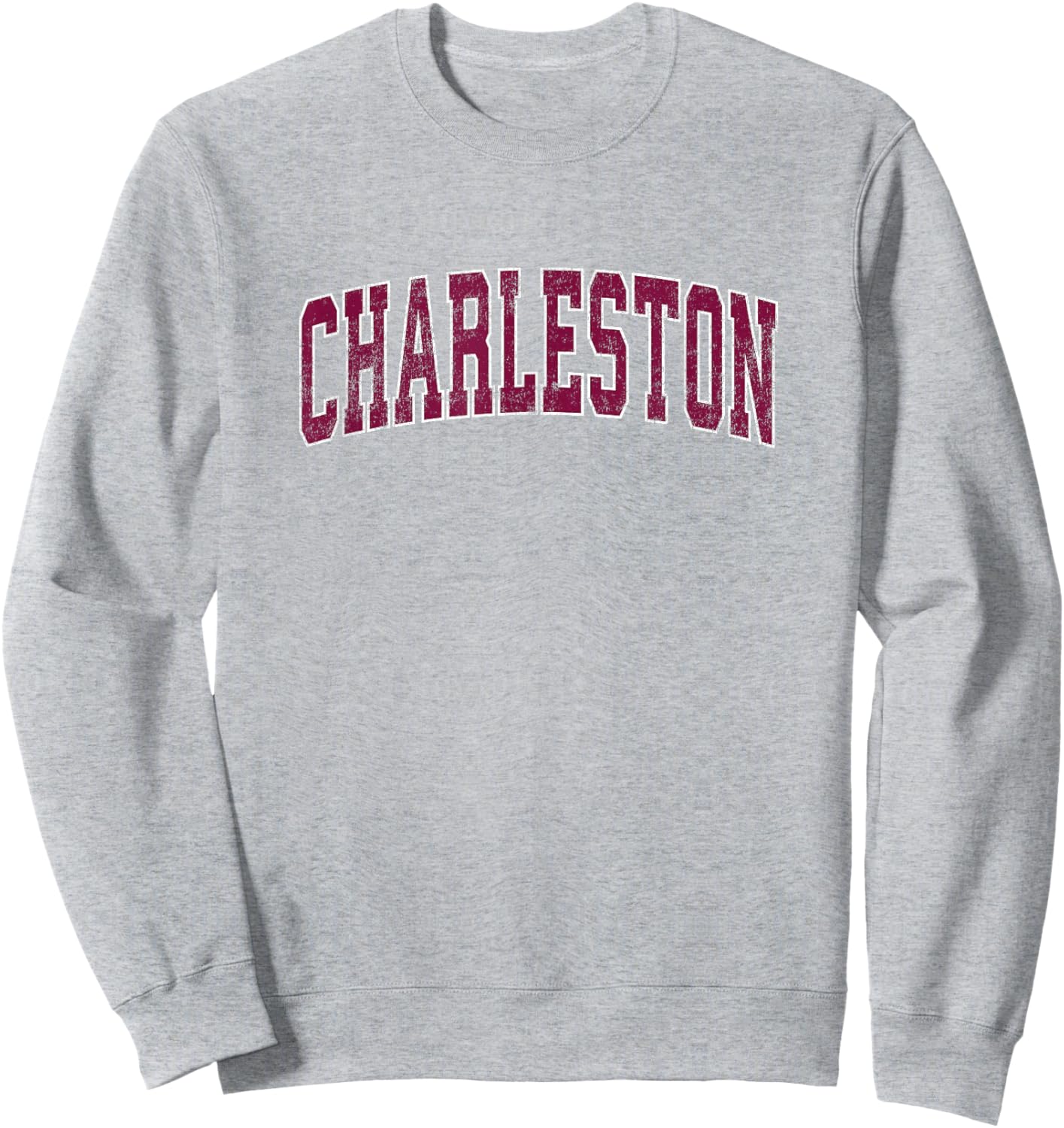 Charleston South Carolina SC Vintage Athletic Sports Design Sweatshirt - Sweatshirt | Ash