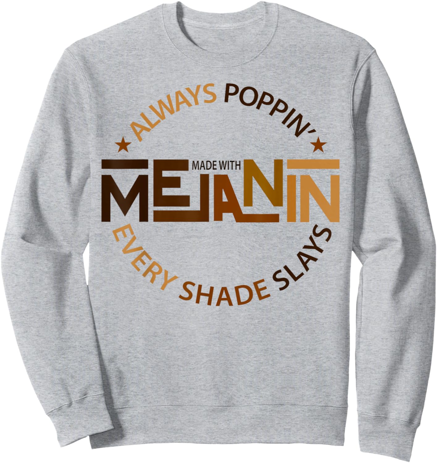 Made with Melanin Black Girl Magic Afro Beauty Black Queen Small Sweatshirt - Sweatshirt | Ash