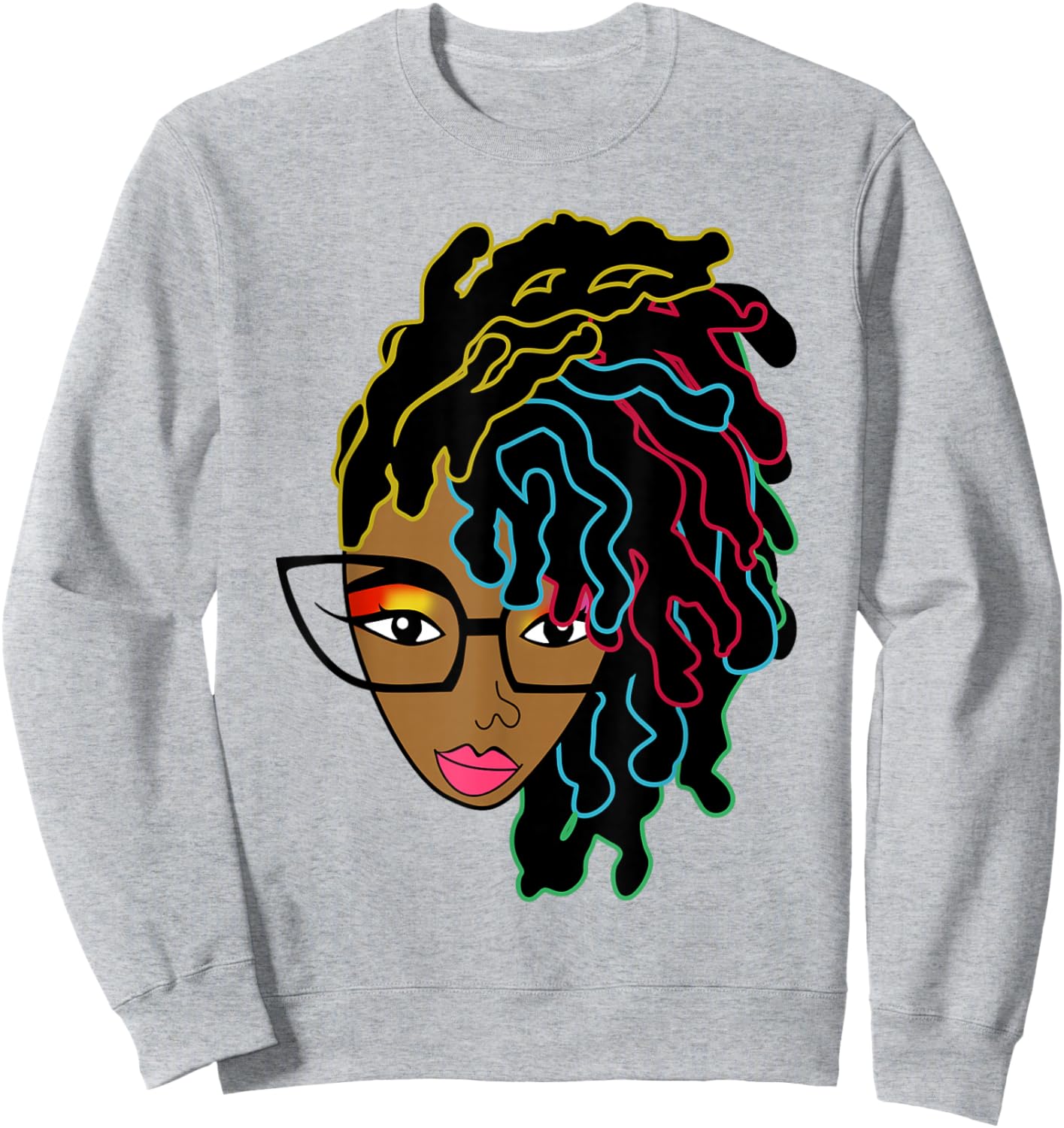 Loc'd Hair Girl African American Black Women Pride Small Sweatshirt - Sweatshirt | Ash