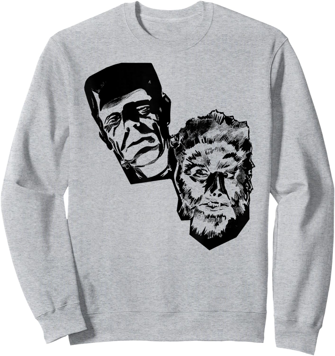 Horror Movie Monsters Werewolf Wolfman Frankenstein Sweatshirt - Sweatshirt | Ash