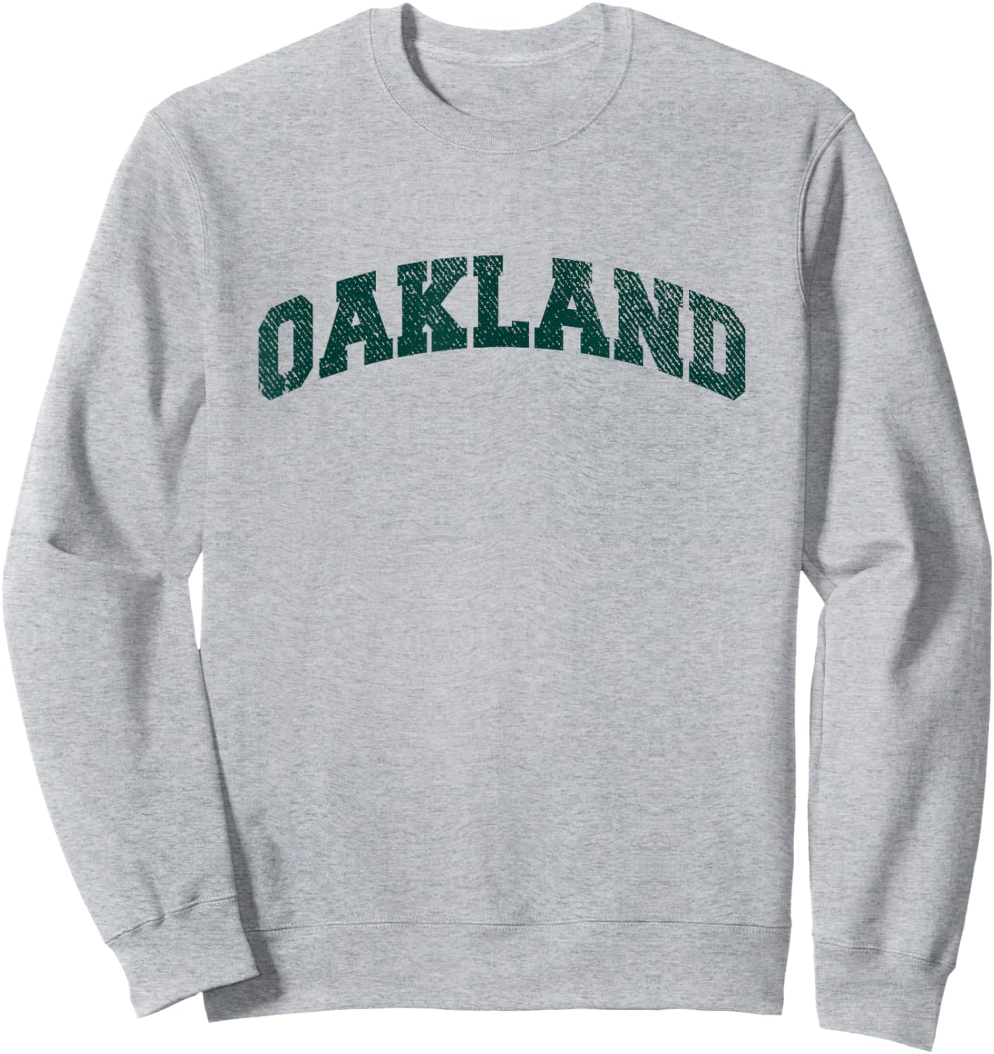 Oakland Classic Athletic Sports Distressed Sweatshirt - Sweatshirt | Ash