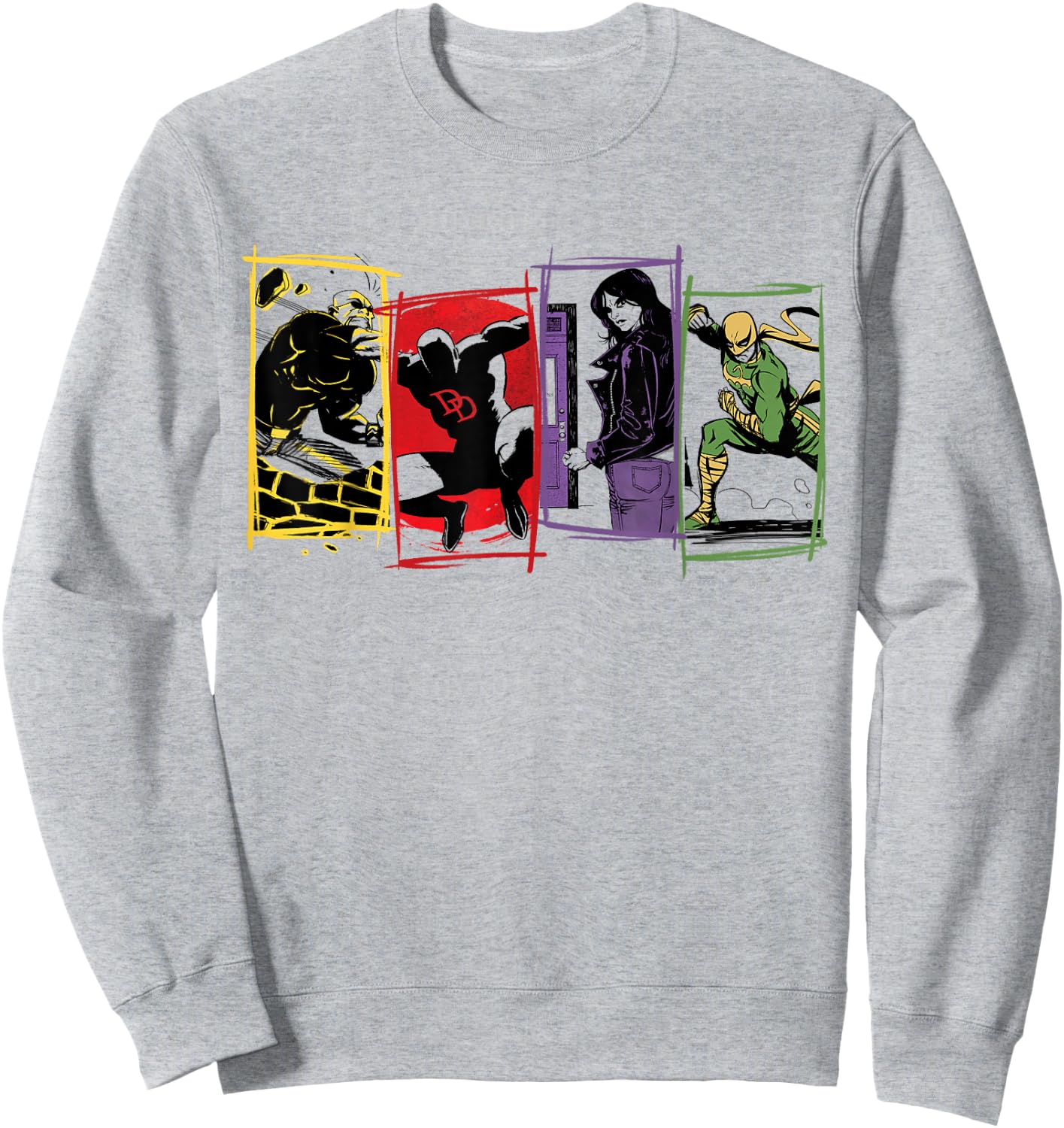 Marvel The Defenders Super Hero Team Sweatshirt - Sweatshirt | Ash
