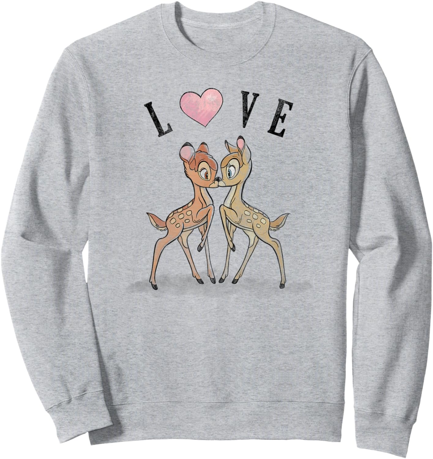 Disney Bambi & Faline Love Heart Sweatshirt - Sweatshirt | Ash