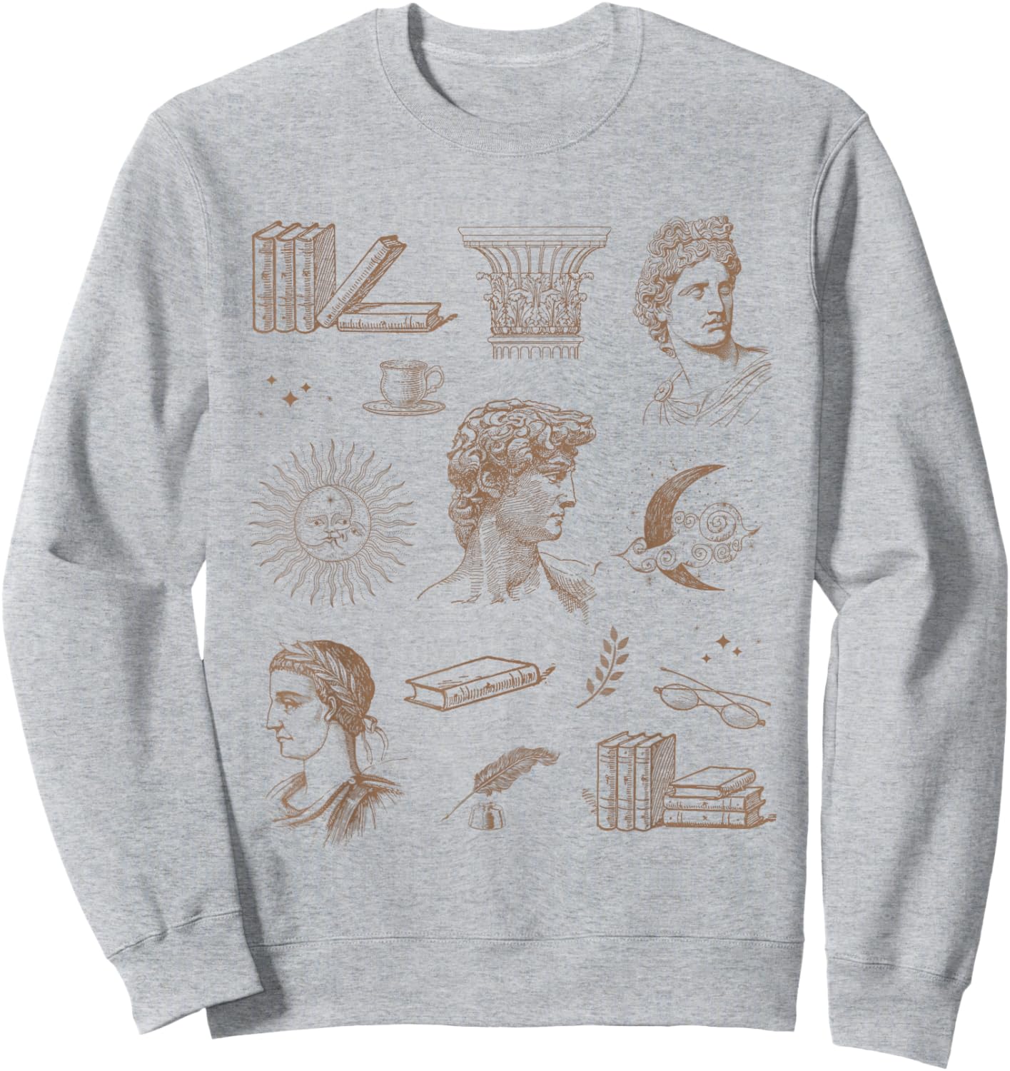 Dark Academia Clothing Aesthetic Book Lover Bookaholic Sweatshirt - Sweatshirt | Ash