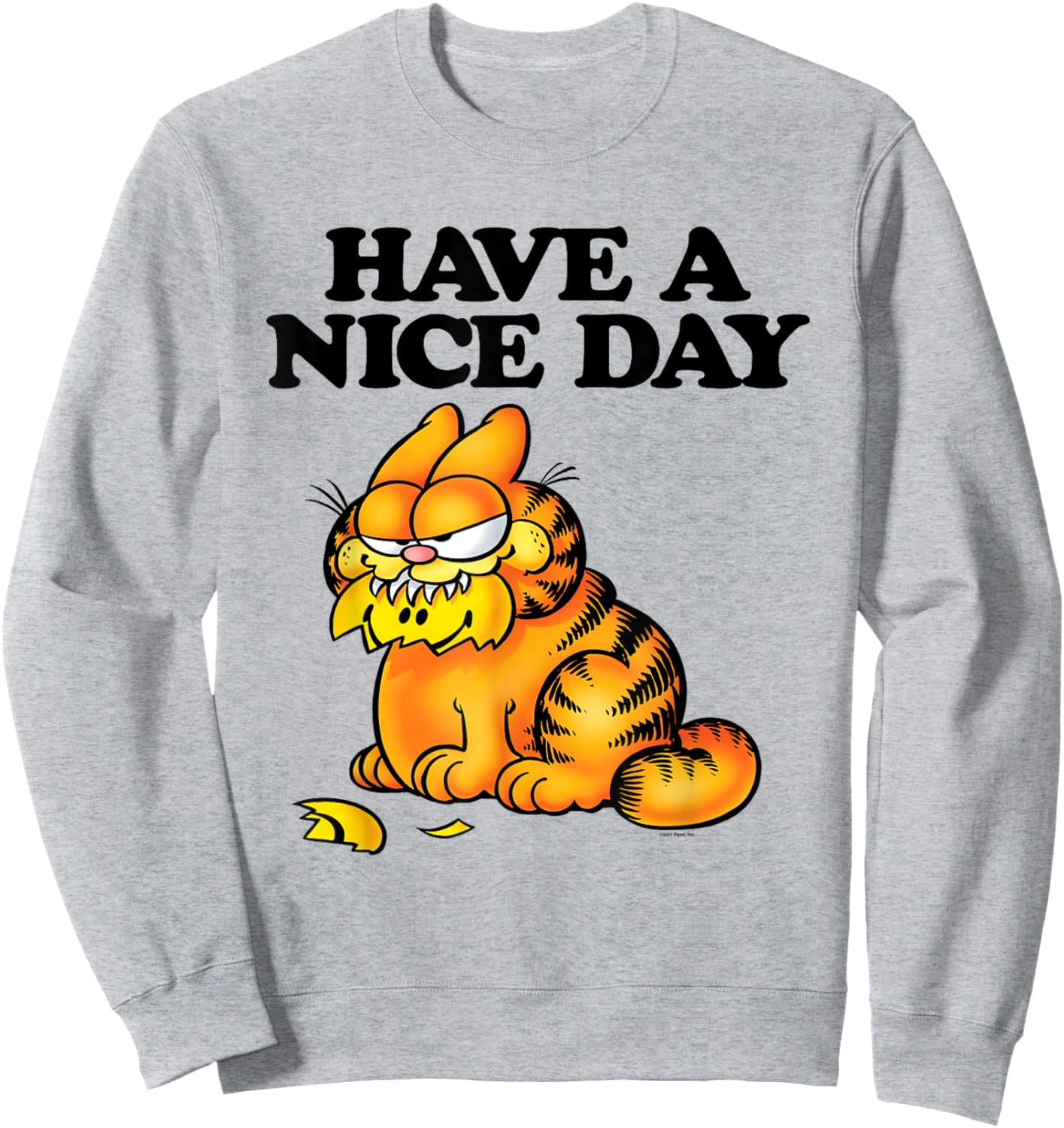 Garfield Classic Have A Nice Day Sweatshirt - Sweatshirt | Ash