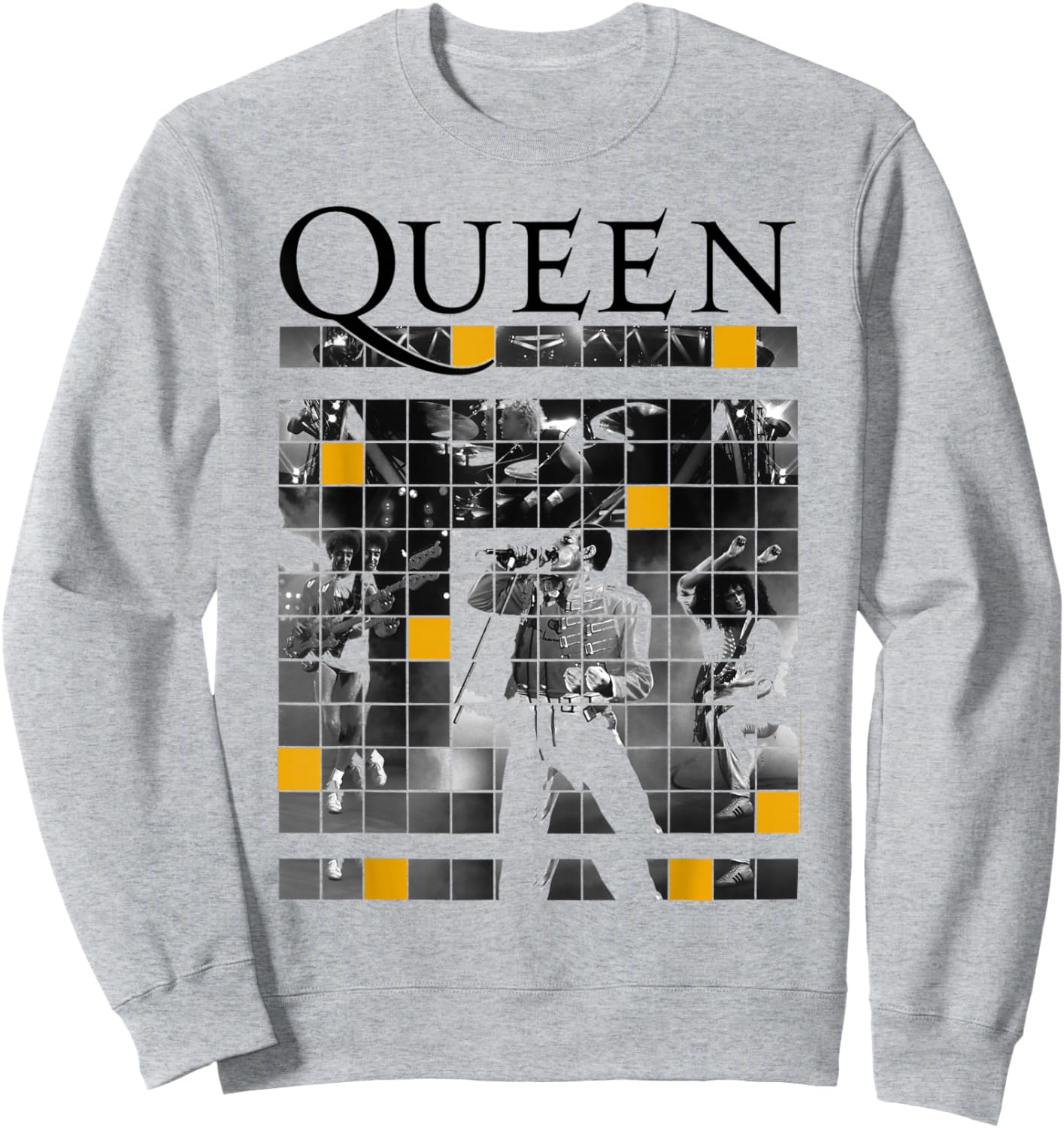 Queen Official Live Concert Blocks Sweatshirt - Sweatshirt | Ash