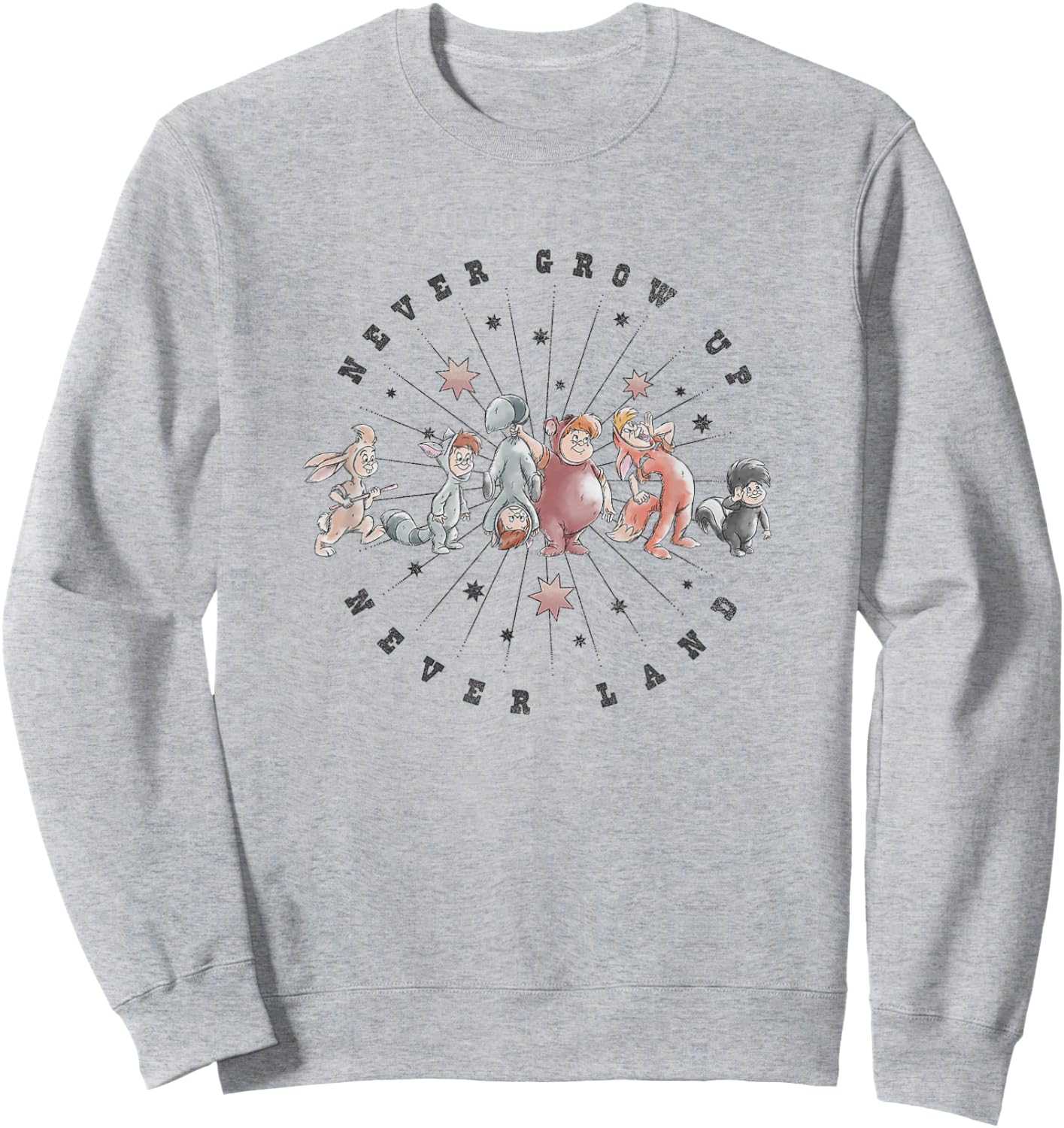 Disney Peter Pan Never Grow Up Never Land Lost Boys Vintage Sweatshirt - Sweatshirt | Ash