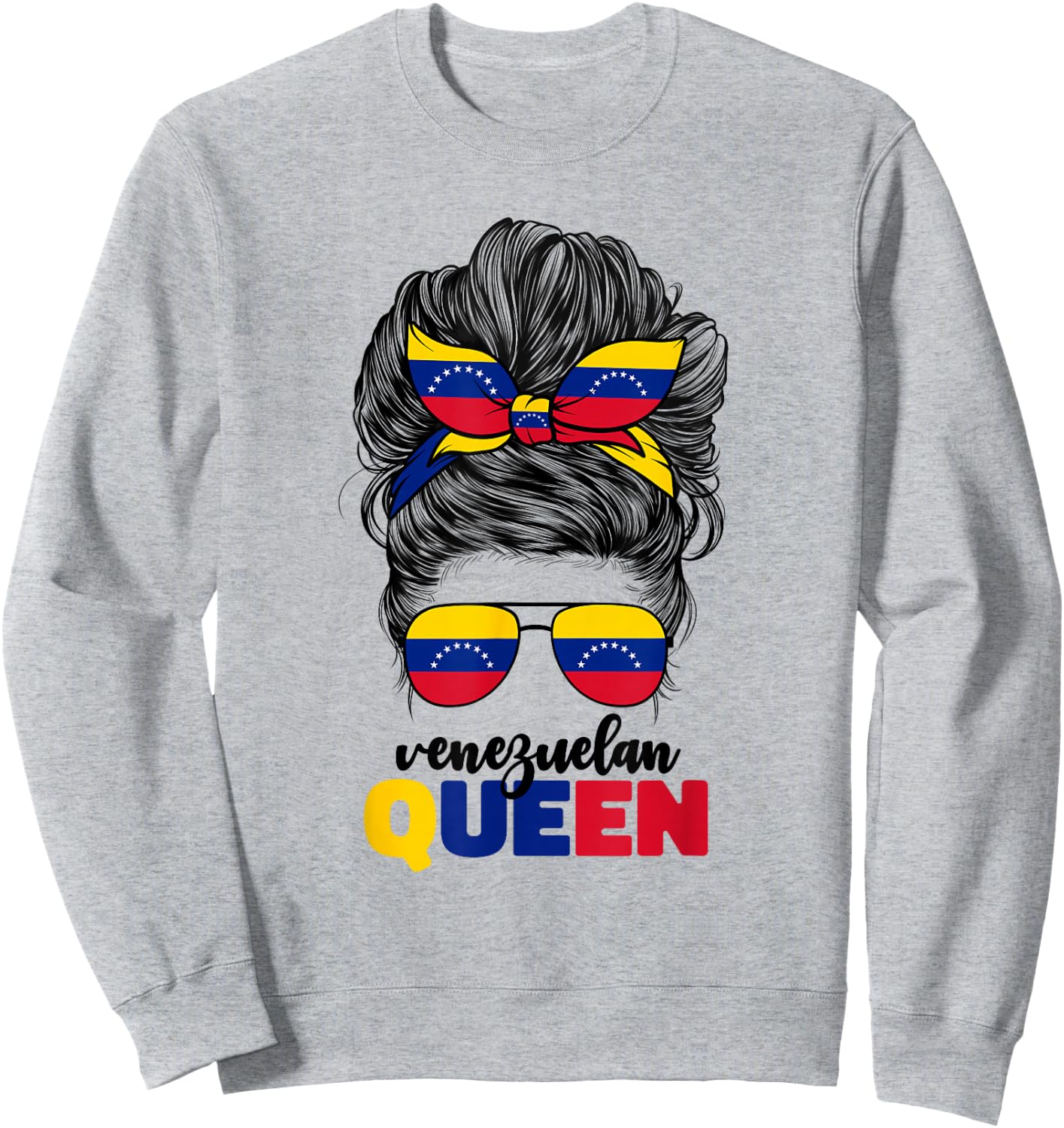 Venezuelan Queen Girls Venezuela Flag Venezolana Sweatshirt - Sweatshirt | Ash