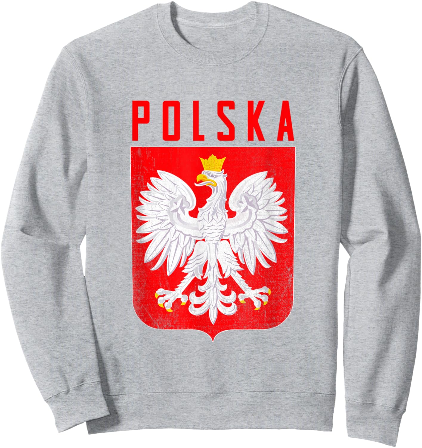 Polska Eagle Emblem Poland Flag Polish Culture Pierogi Gift Sweatshirt - Sweatshirt | Ash