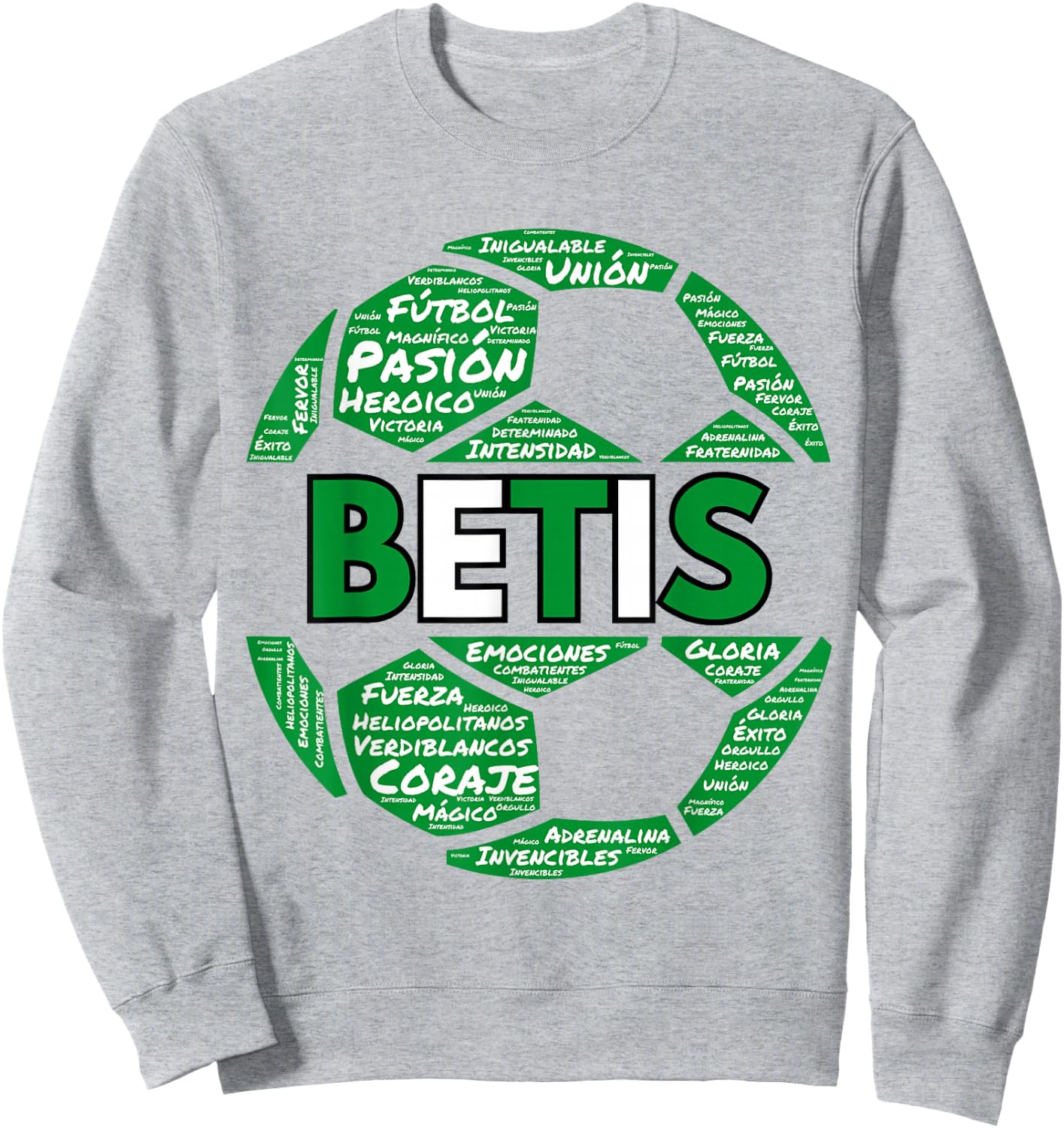 Betis Regalo Aficionado Al Fútbol Verdiblancos Sweatshirt - Sweatshirt | Ash