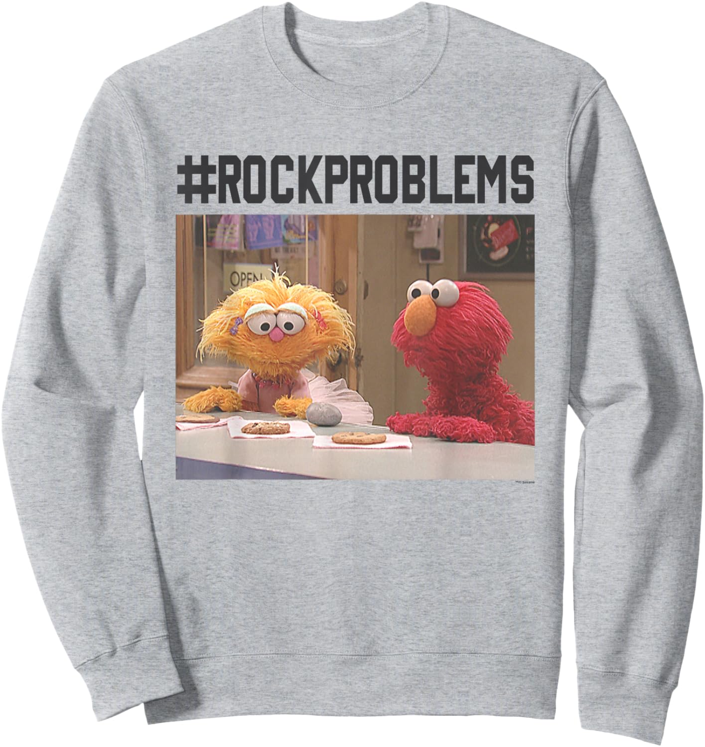 Sesame Street Elmo Rock Problems Sweatshirt - Sweatshirt | Ash