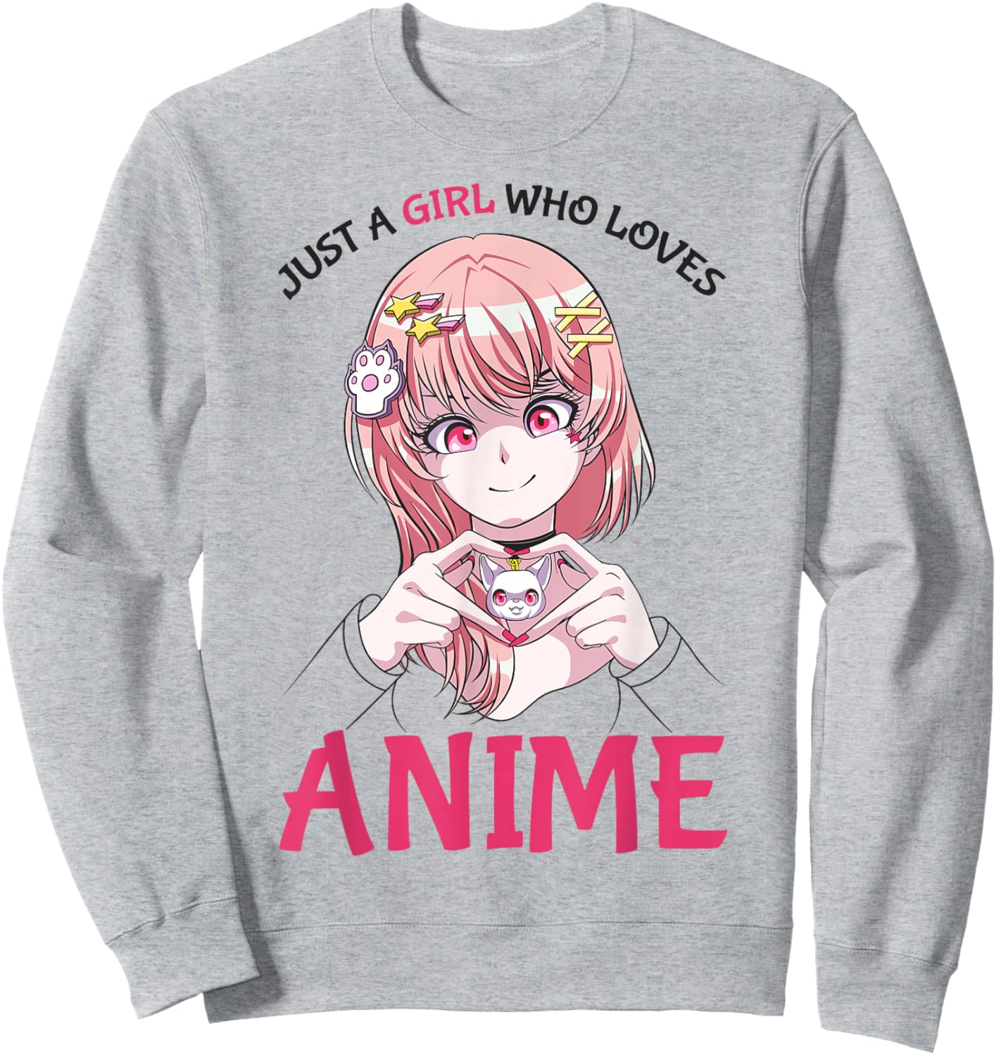 Just A Girl Who Loves Anime Merch Stuff Teenage Girls Sweatshirt - Sweatshirt | Ash