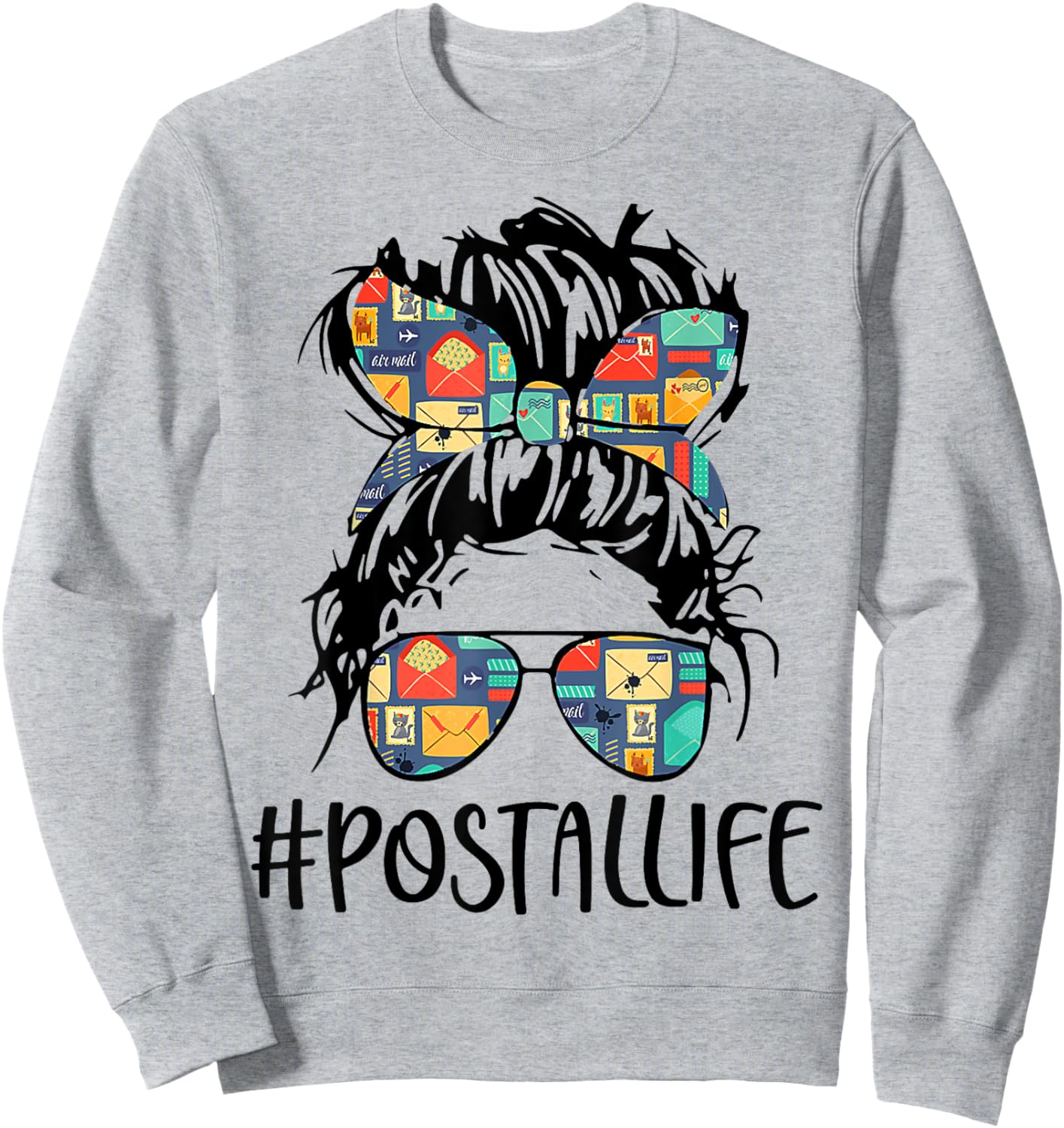Postallife Mail Carrier Postal Worker Mailwoman Mother's Day Sweatshirt - Sweatshirt | Ash
