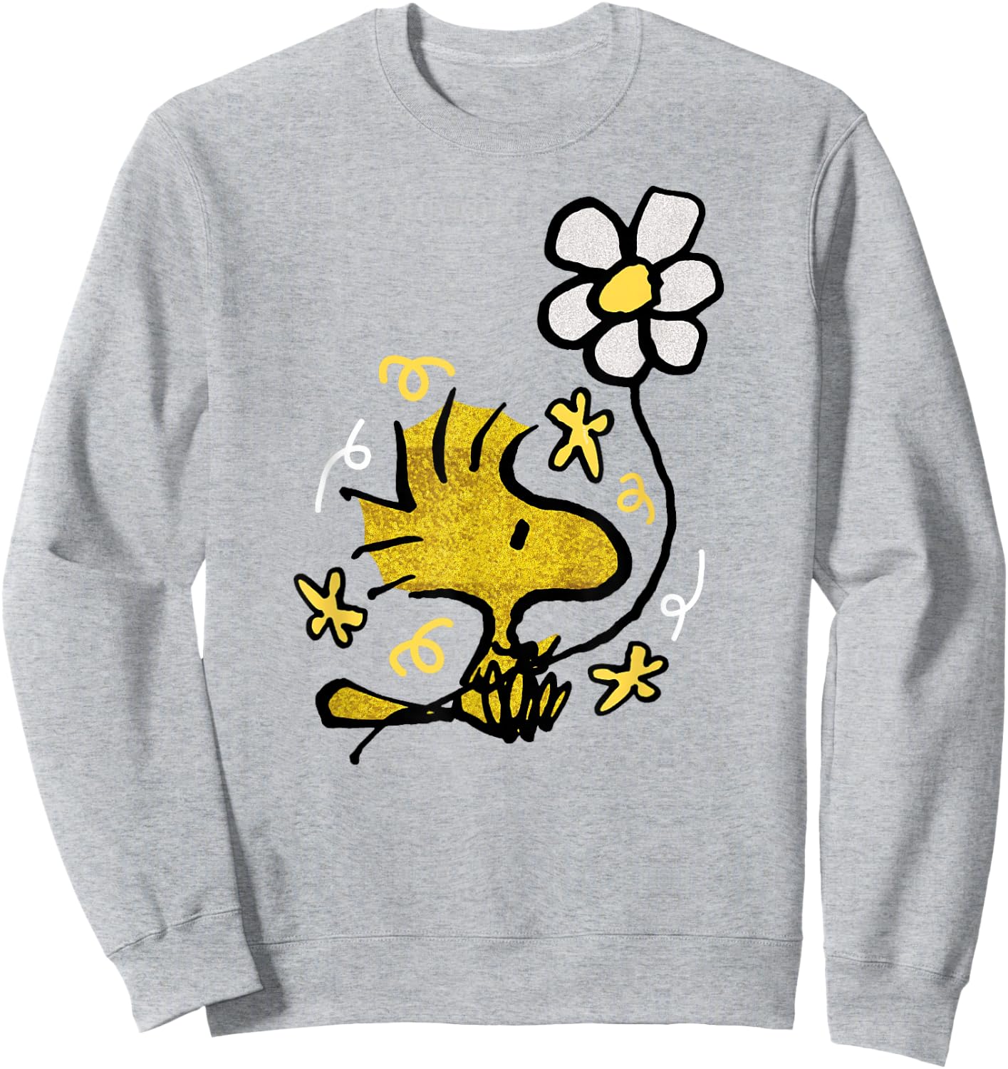 Peanuts - Woodstock Flower Sweatshirt - Sweatshirt | Ash
