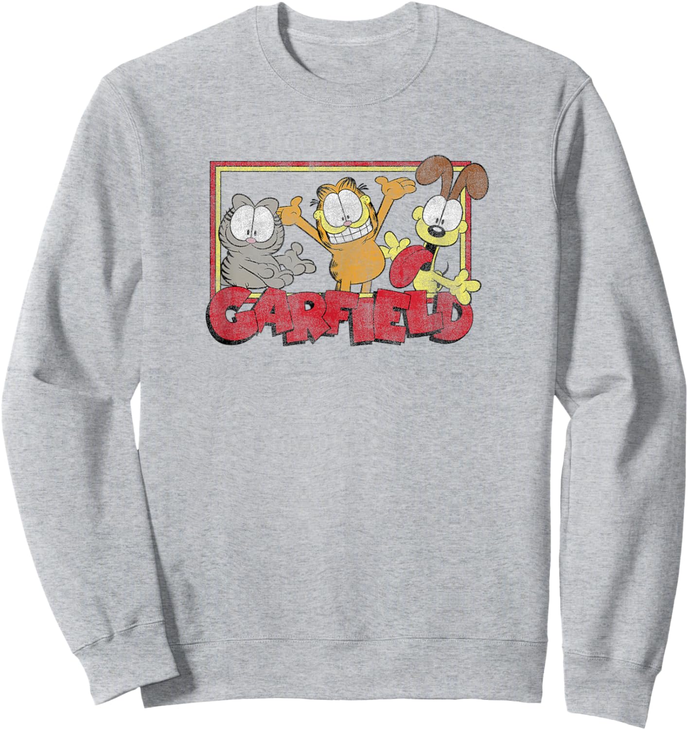 Garfield Odie Garfield Nermal Group Sweatshirt - Sweatshirt | Ash