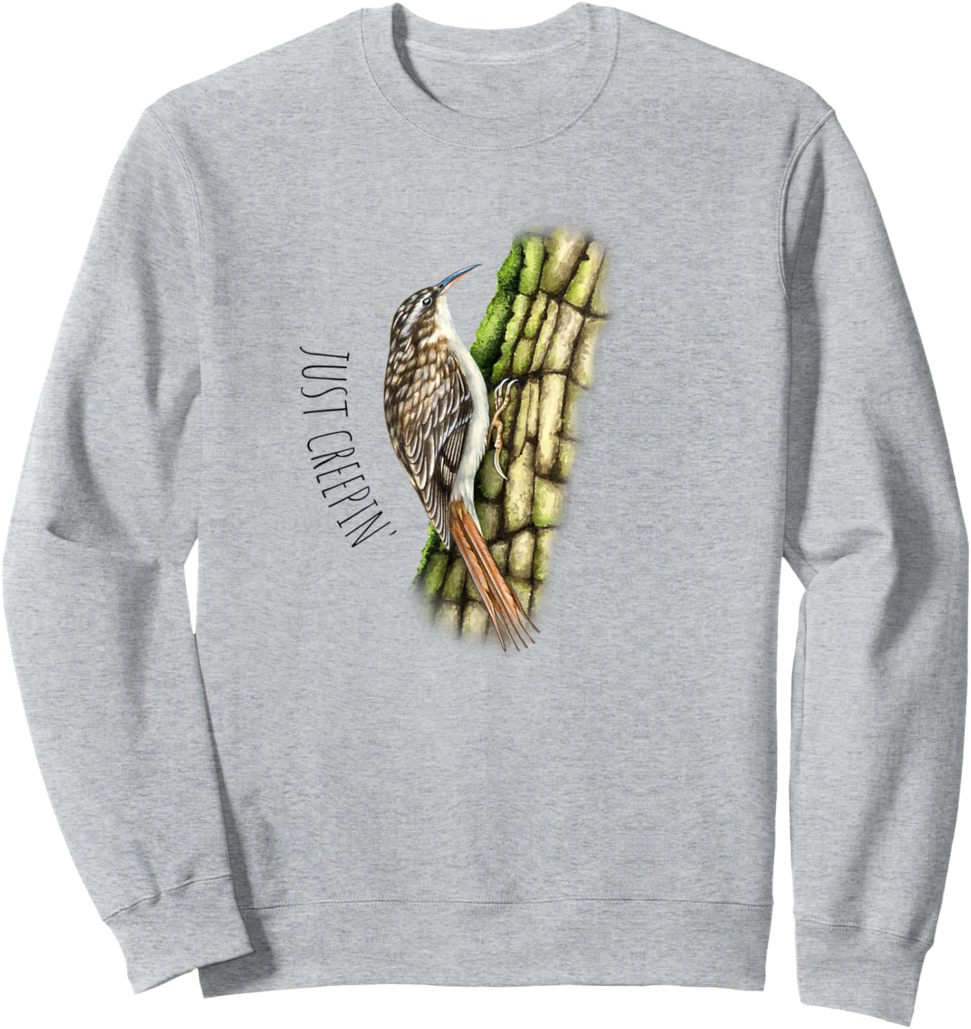 Brown Creeper, bird design for birders Sweatshirt - Sweatshirt | Ash