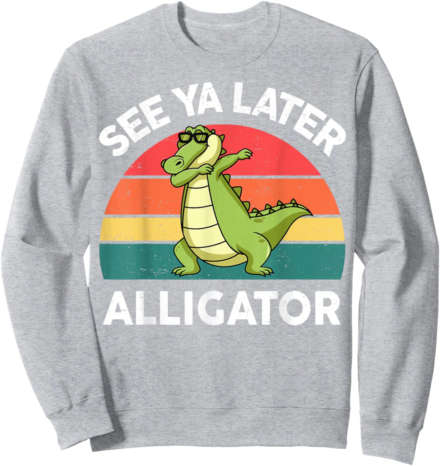 Kids See Ya Later Alligator-Shirt Toddler Boy Funny Animal Sweatshirt - Sweatshirt | Ash